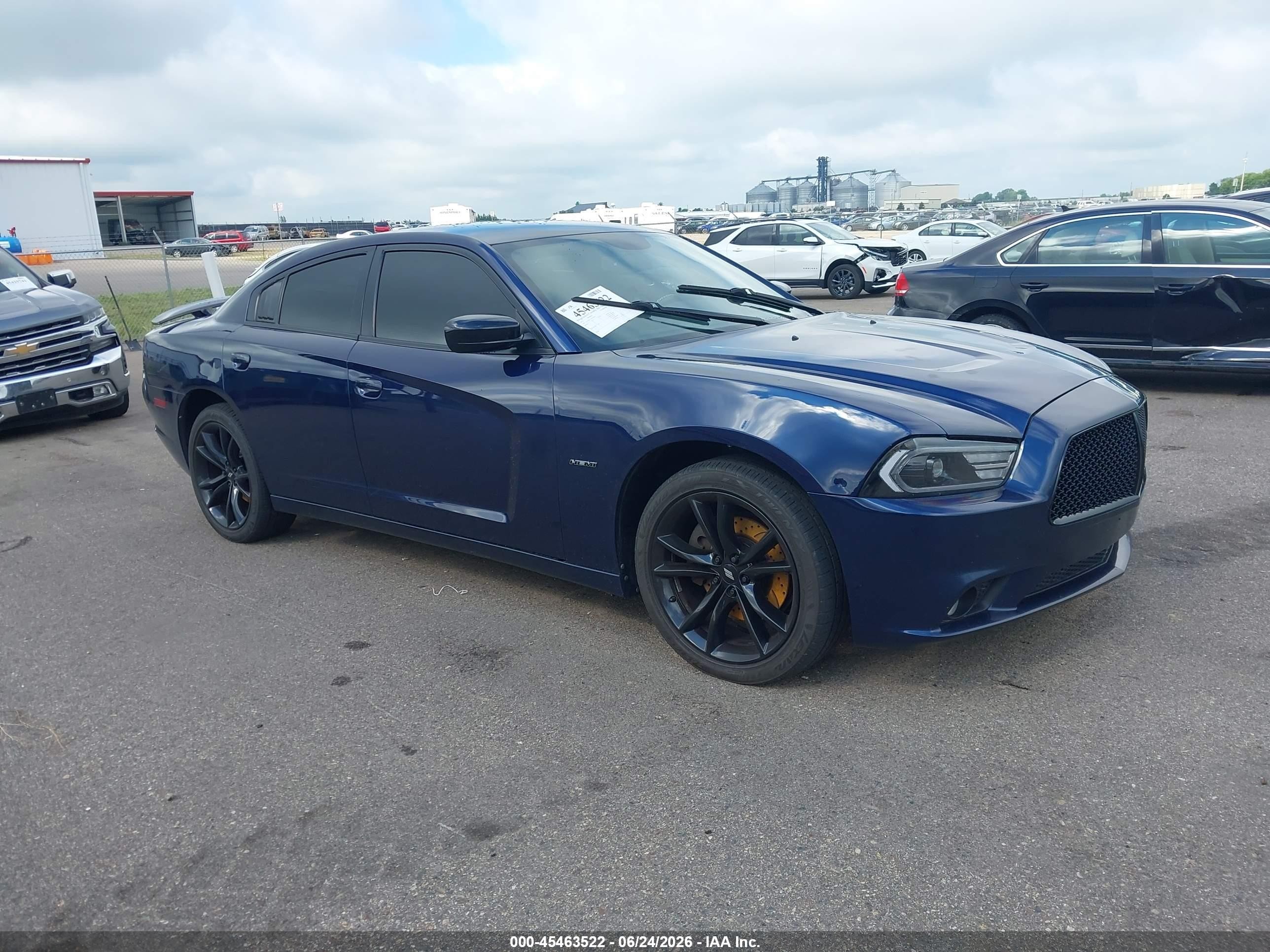 2013 Dodge Charger R/t Blue vin: 2C3CDXCT3DH594931
