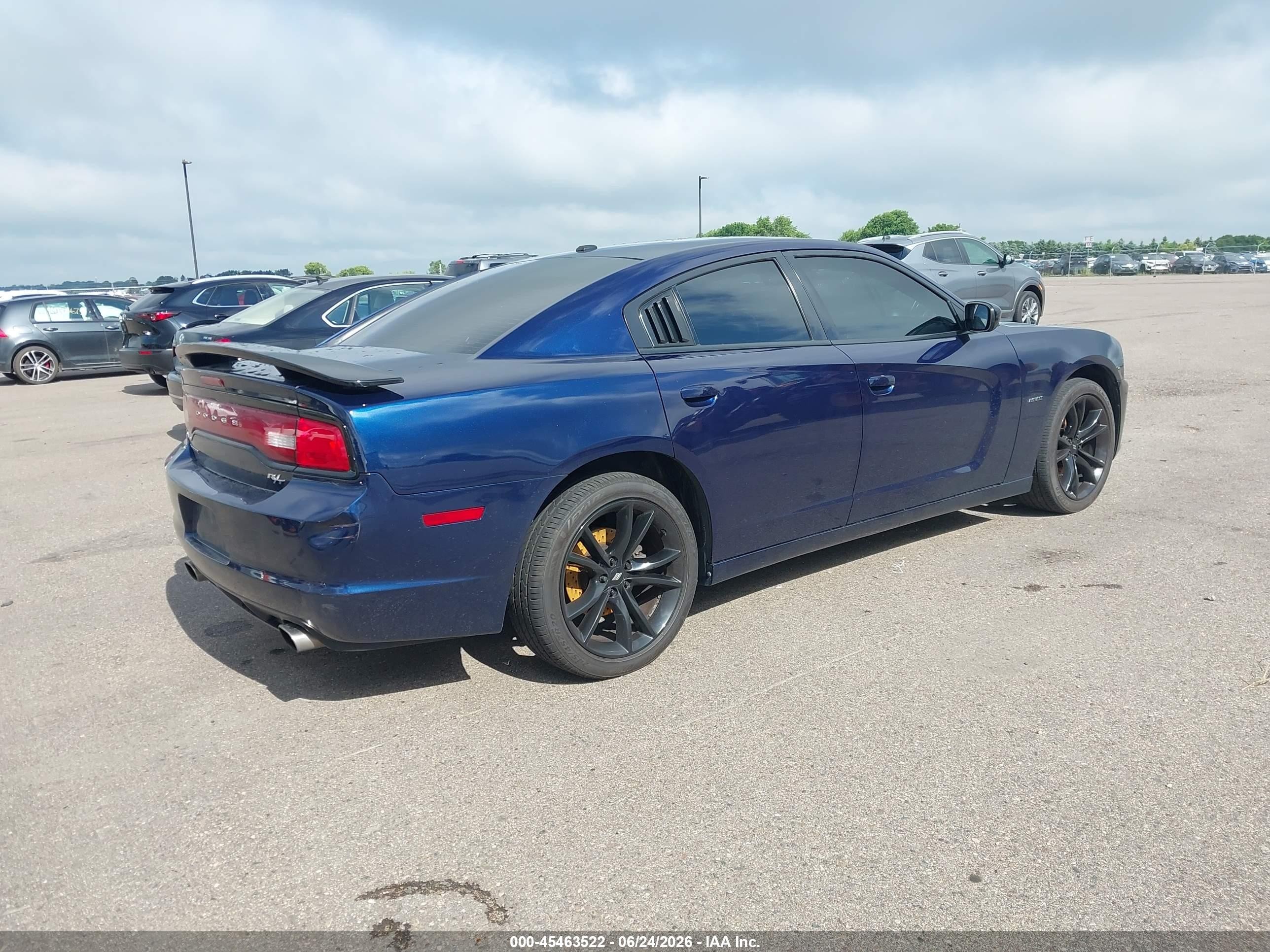 2013 Dodge Charger R/t Blue vin: 2C3CDXCT3DH594931