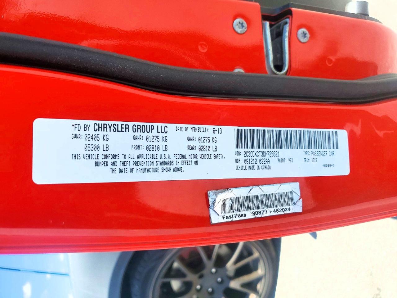 2013 Dodge Charger R Red vin: 2C3CDXCT3DH726621