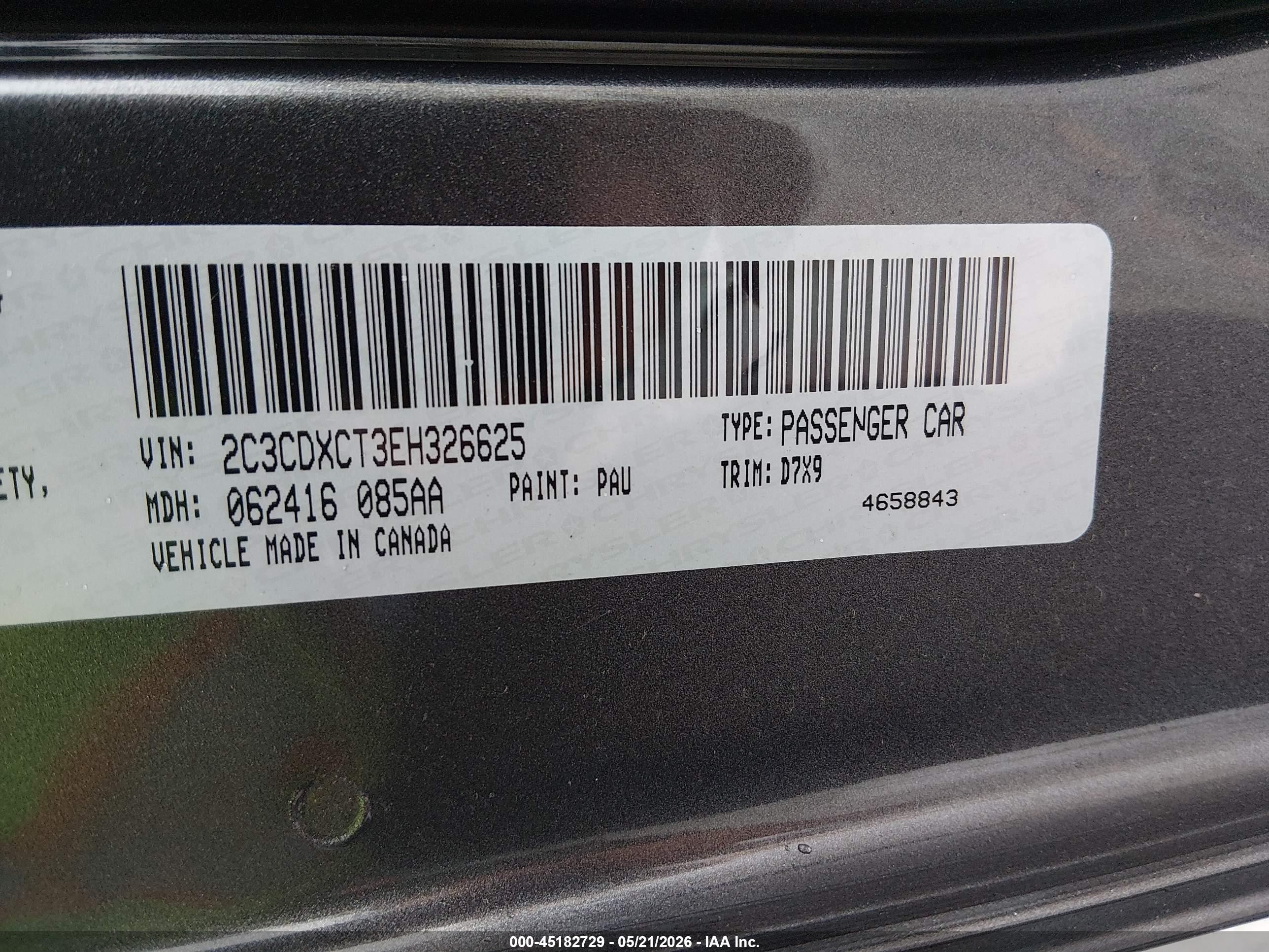 2014 Dodge Charger R/t Gray vin: 2C3CDXCT3EH326625