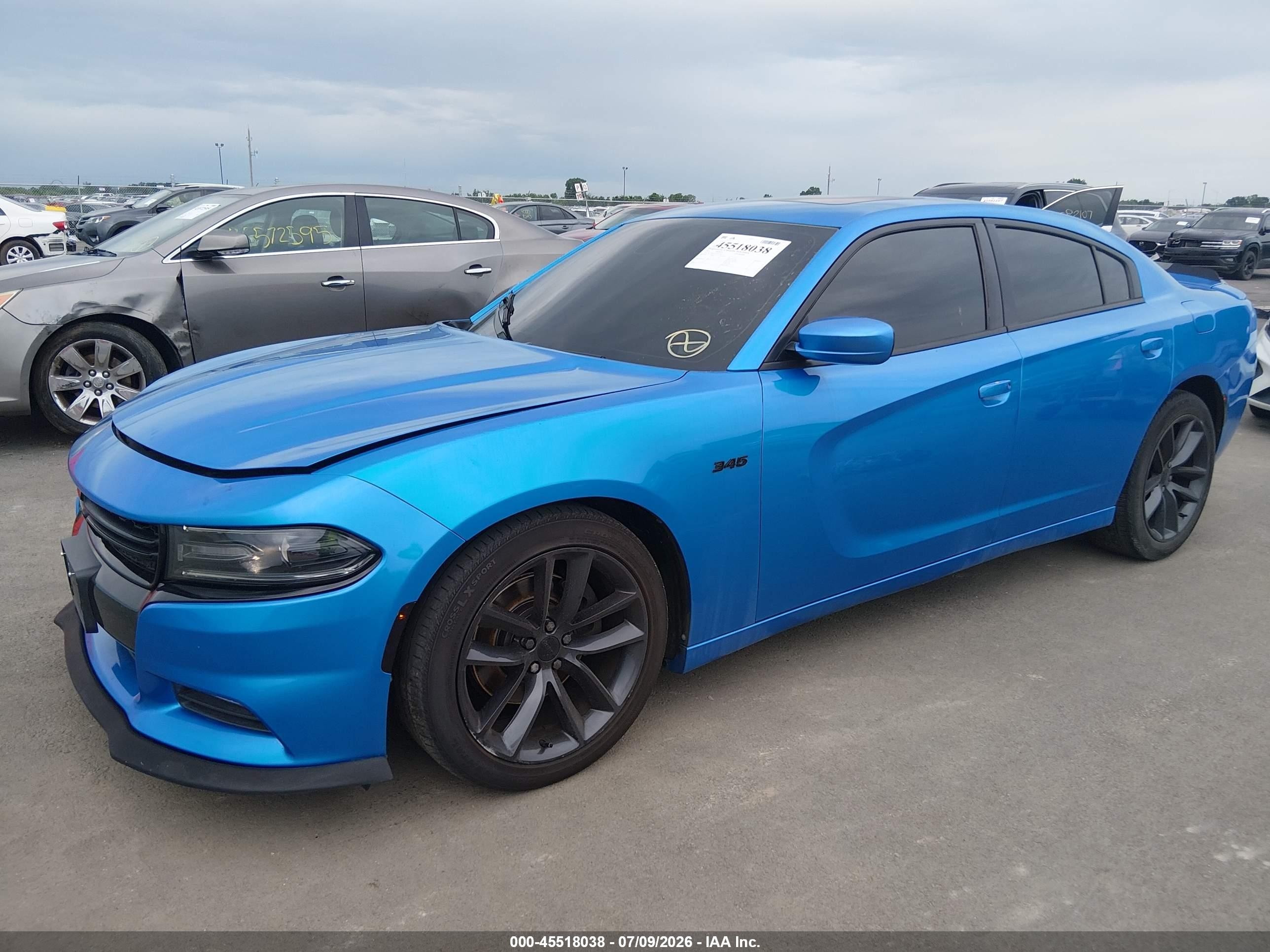 2015 Dodge Charger R/t Blue vin: 2C3CDXCT3FH772064
