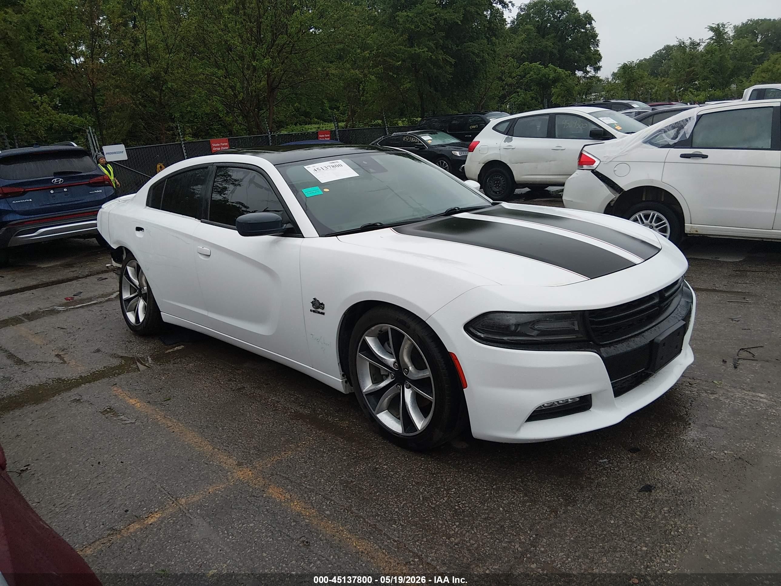 2015 Dodge Charger R/t White vin: 2C3CDXCT3FH772355