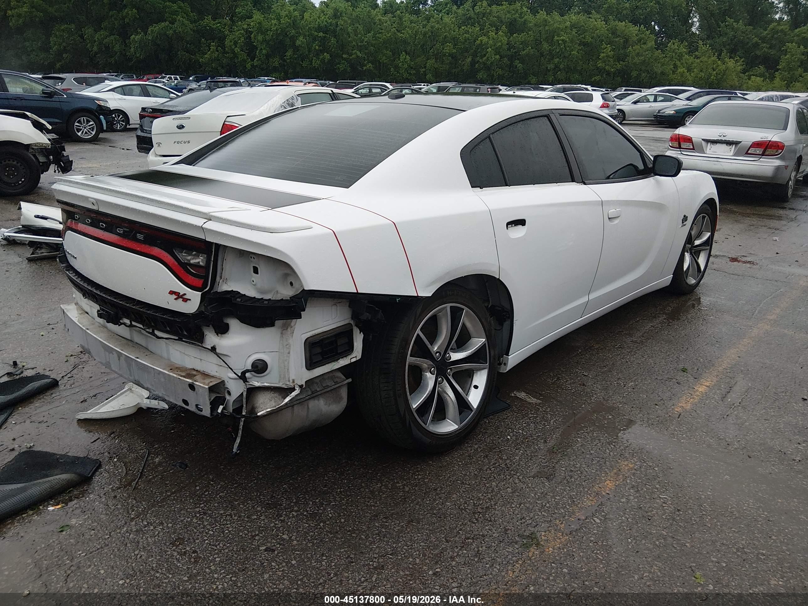 2015 Dodge Charger R/t White vin: 2C3CDXCT3FH772355