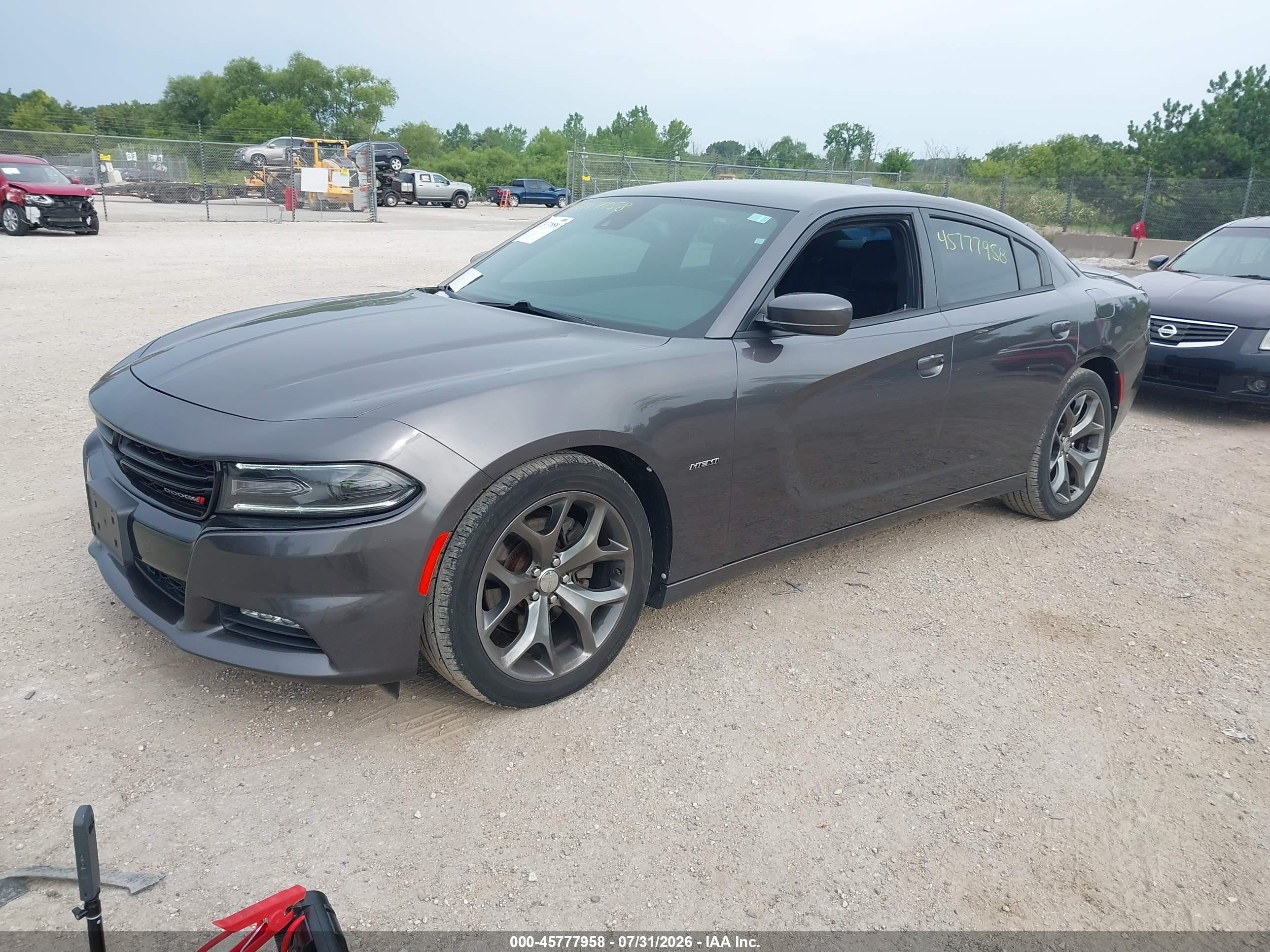 2015 Dodge Charger R/t Gray vin: 2C3CDXCT3FH778656