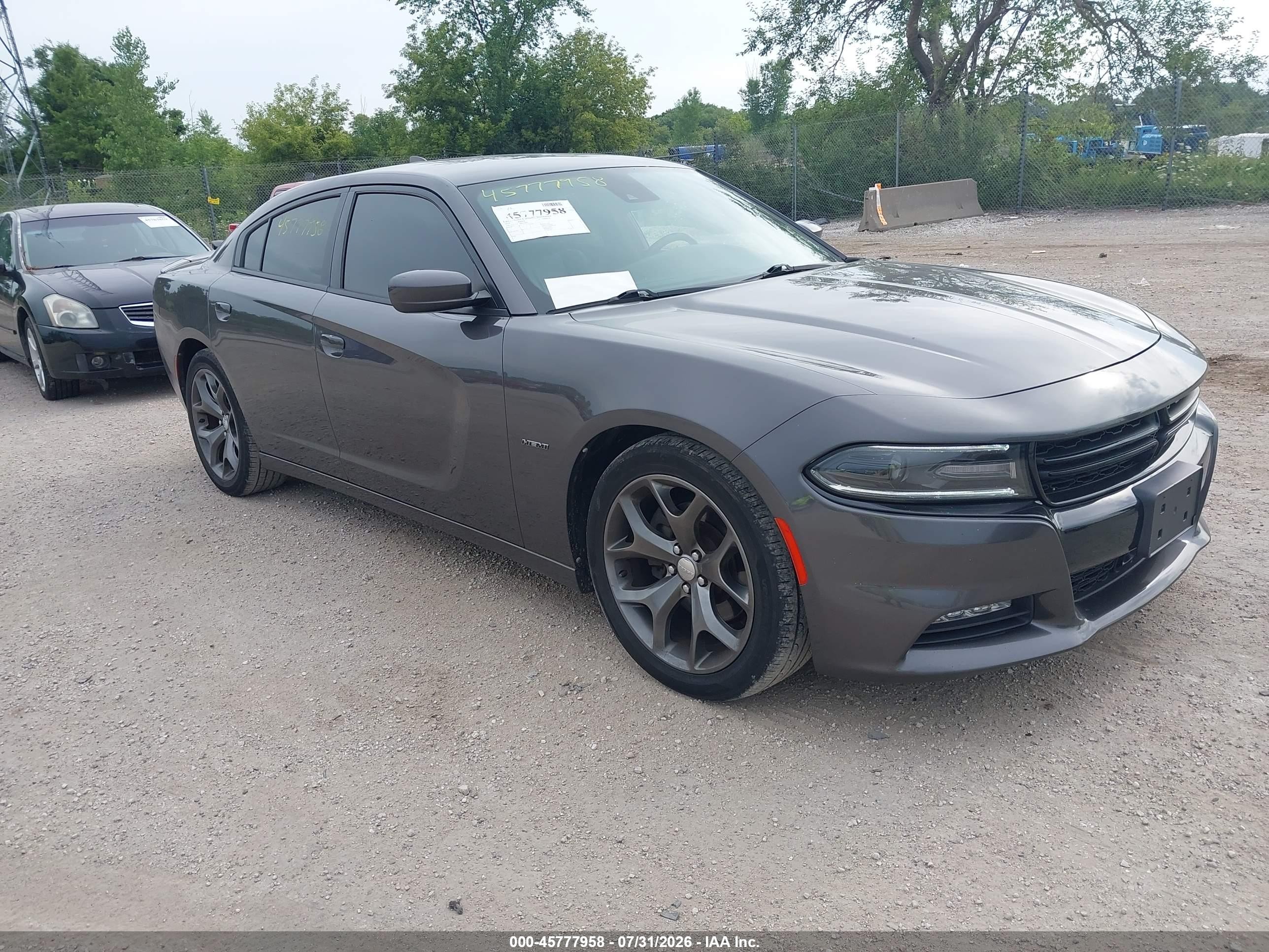 2015 Dodge Charger R/t Gray vin: 2C3CDXCT3FH778656