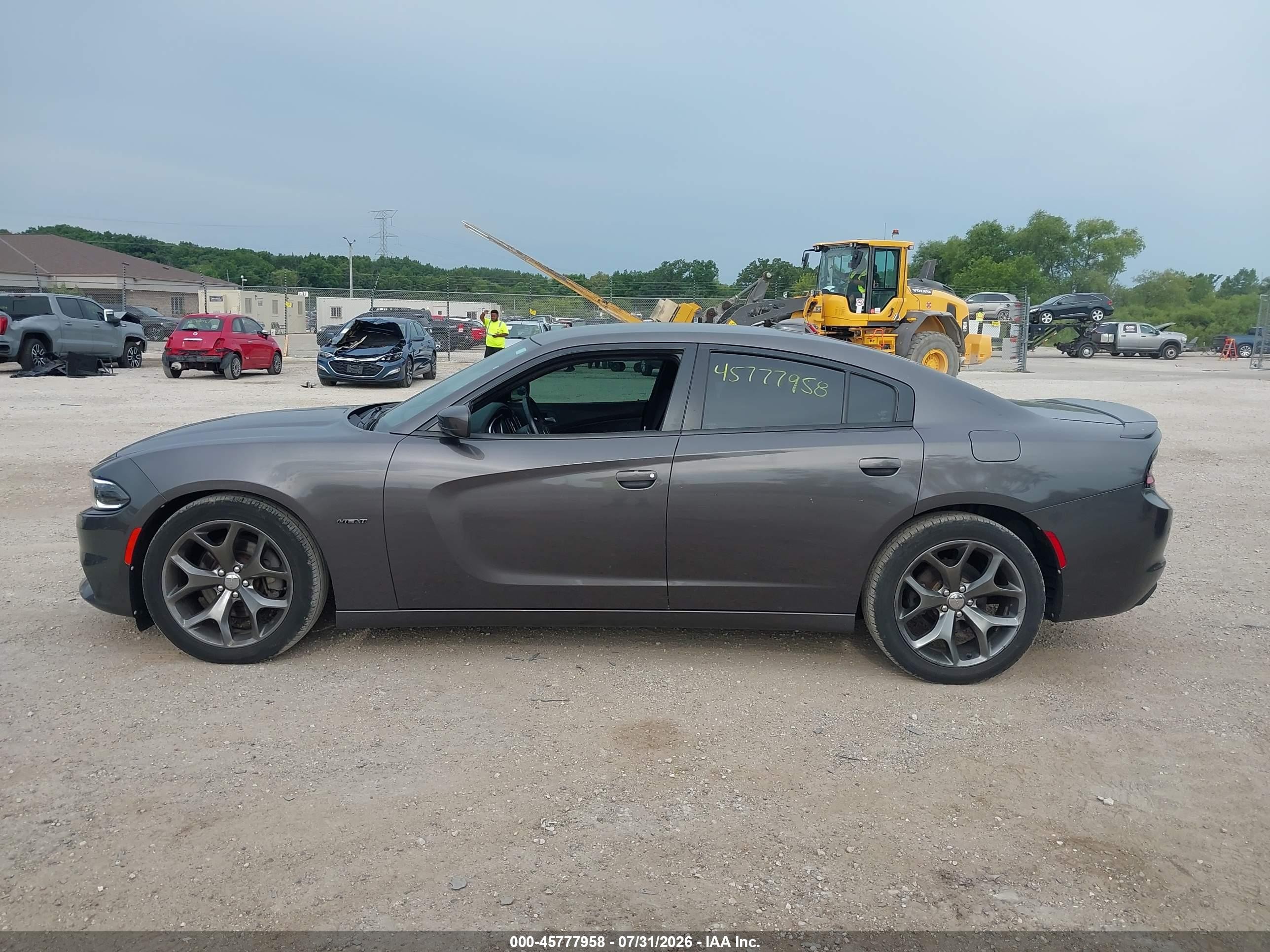 2015 Dodge Charger R/t Gray vin: 2C3CDXCT3FH778656