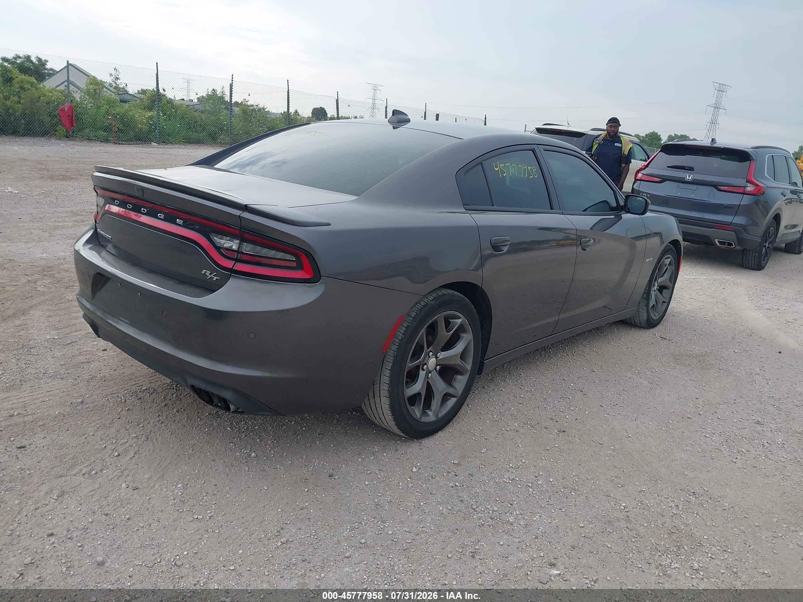 2015 Dodge Charger R/t Gray vin: 2C3CDXCT3FH778656