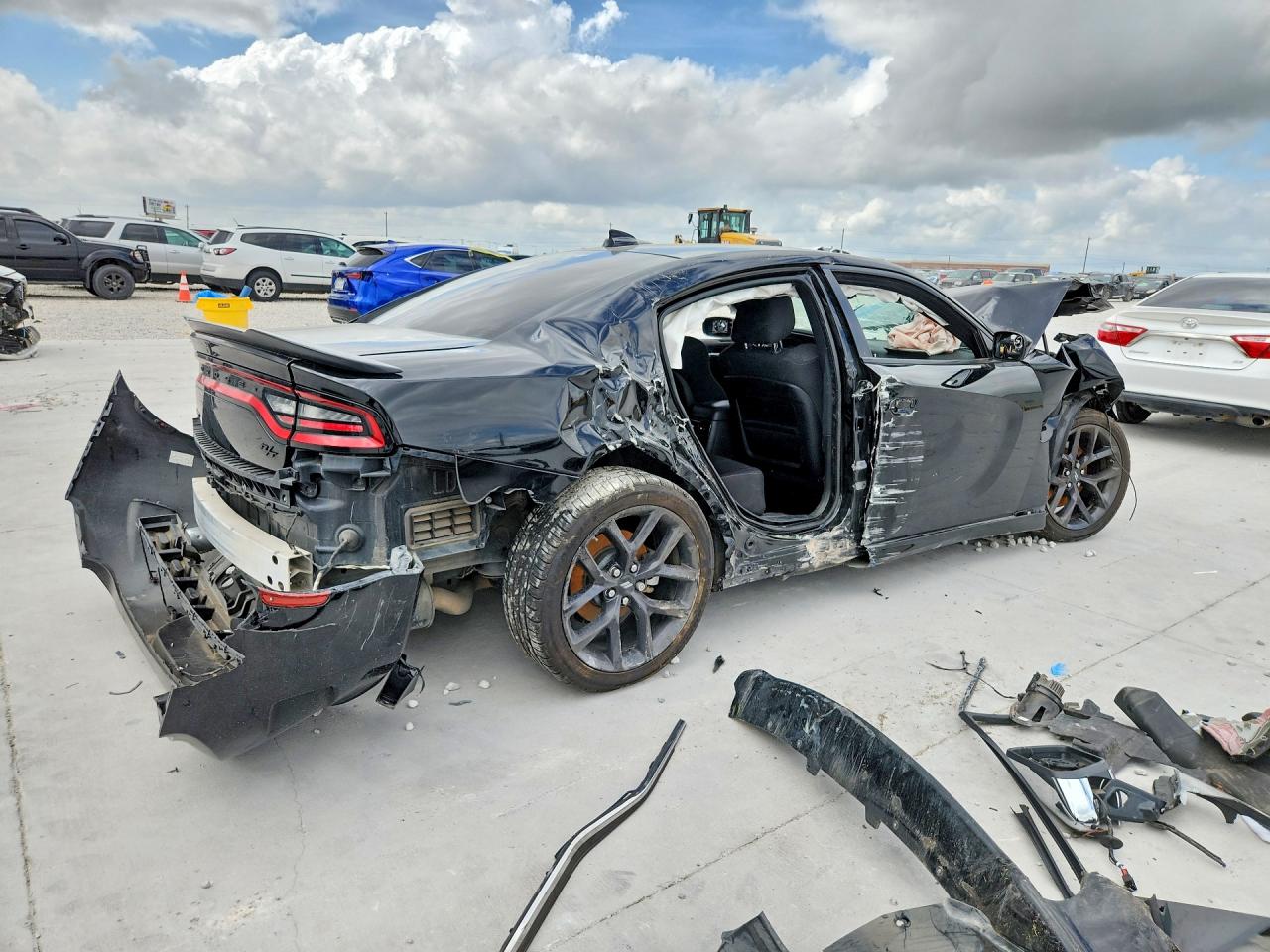 2022 Dodge Charger R Black vin: 2C3CDXCT3NH167010