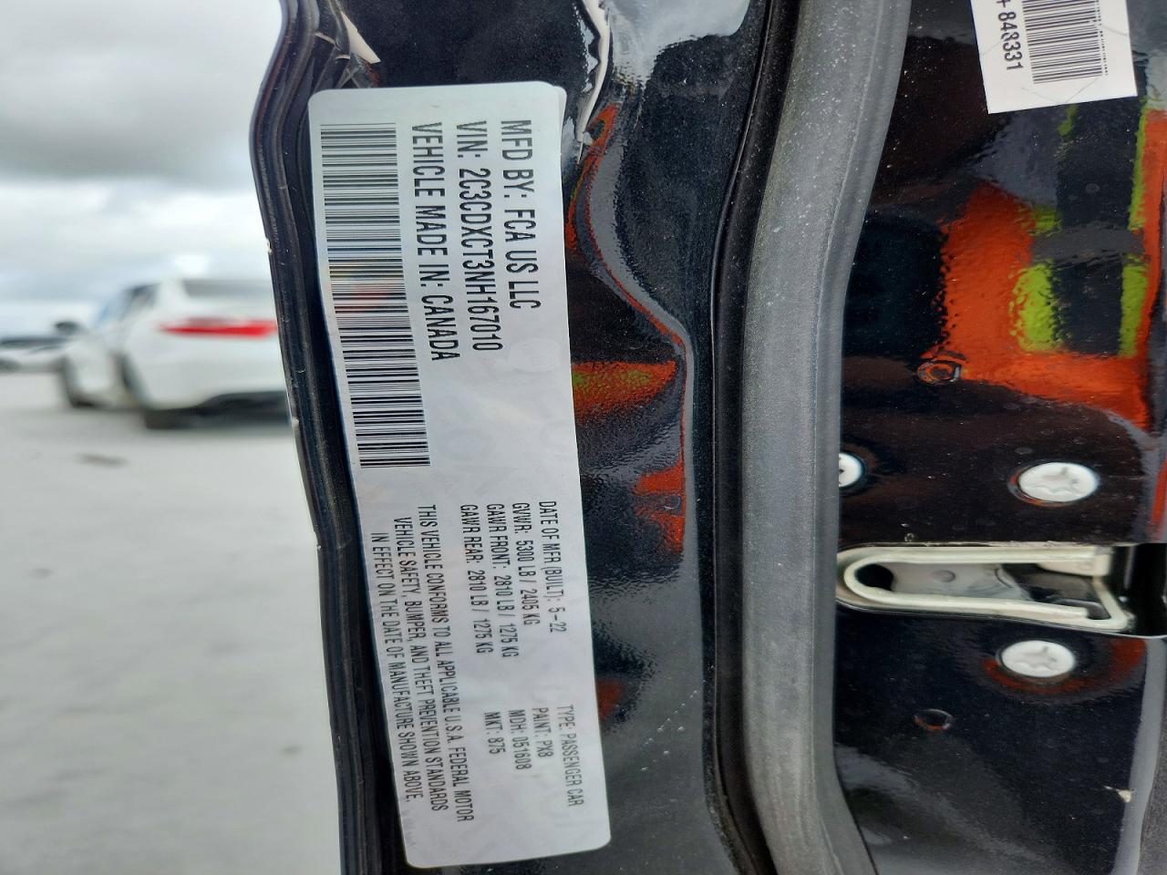 2022 Dodge Charger R Black vin: 2C3CDXCT3NH167010