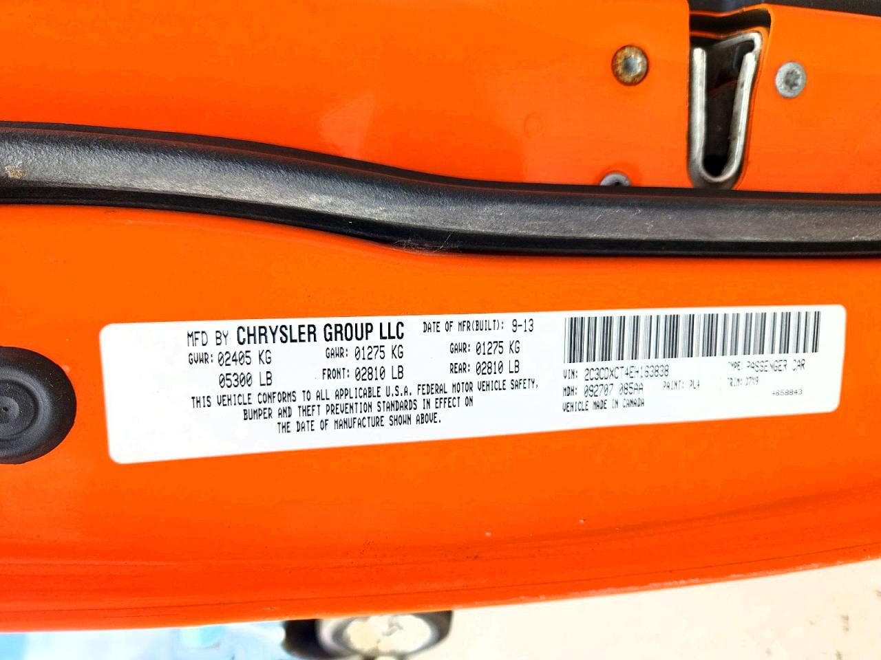 2014 Dodge Charger Rt Orange vin: 2C3CDXCT4EH163838