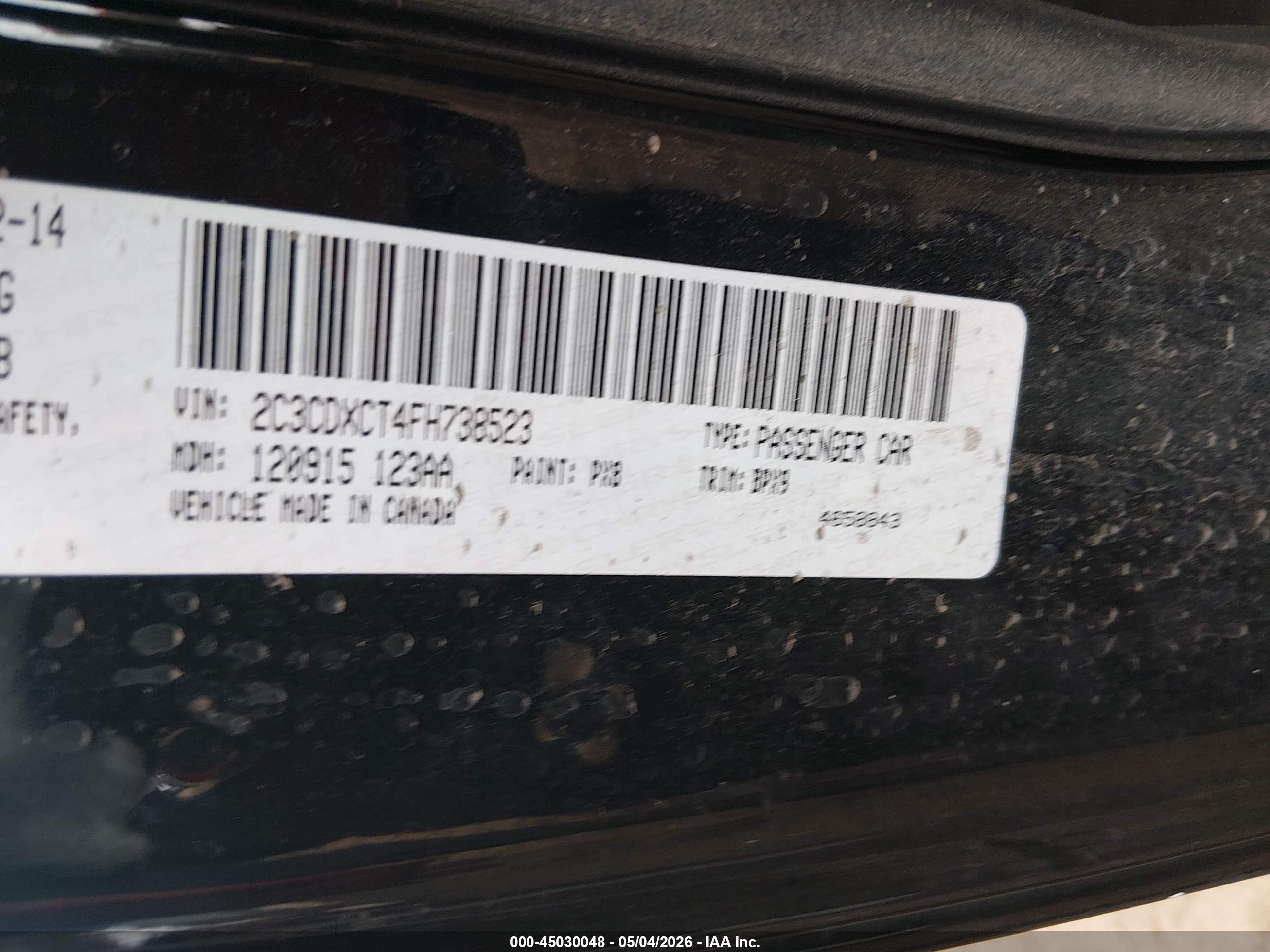 2015 Dodge Charger R/t Black vin: 2C3CDXCT4FH738523