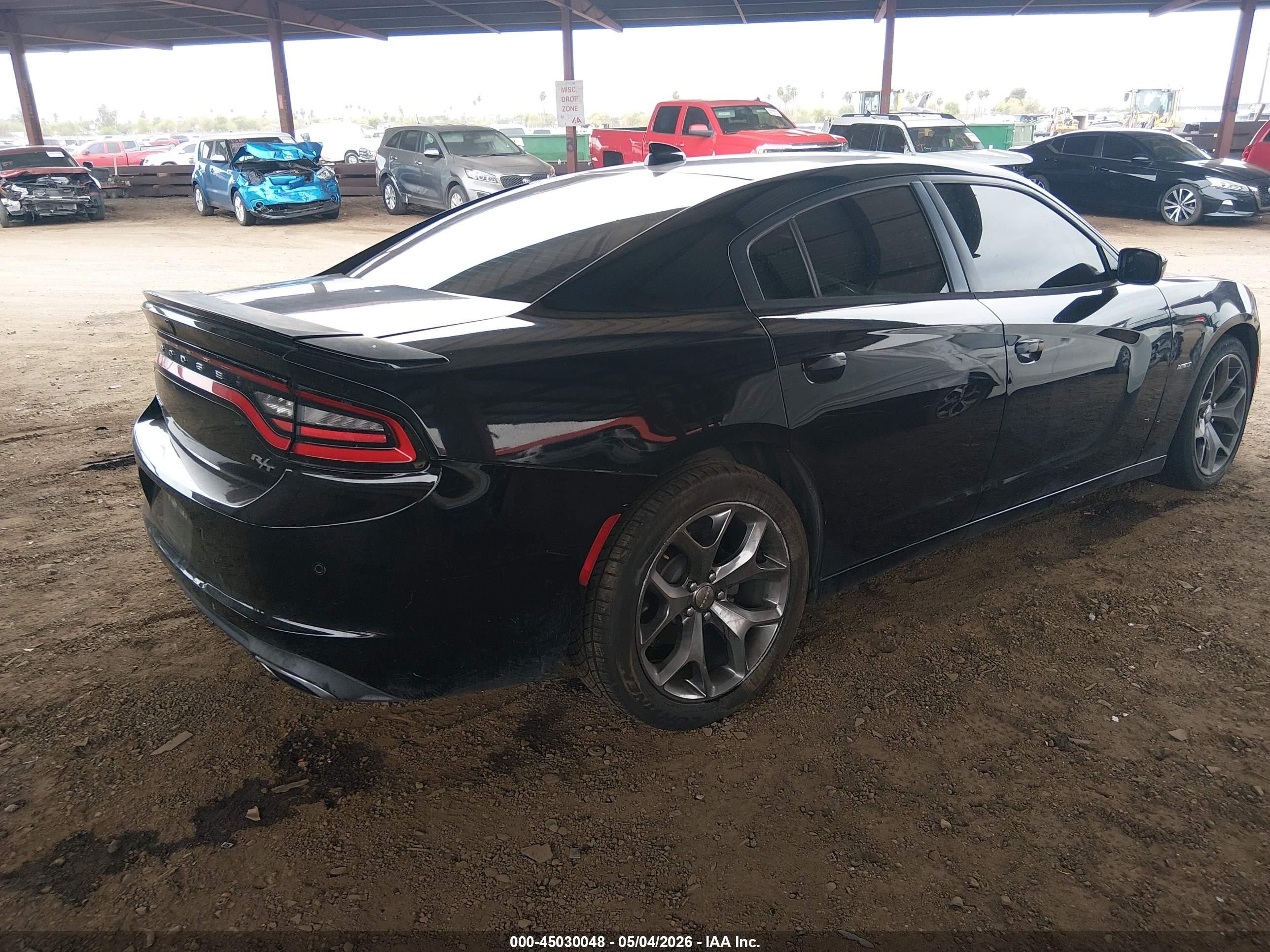 2015 Dodge Charger R/t Black vin: 2C3CDXCT4FH738523
