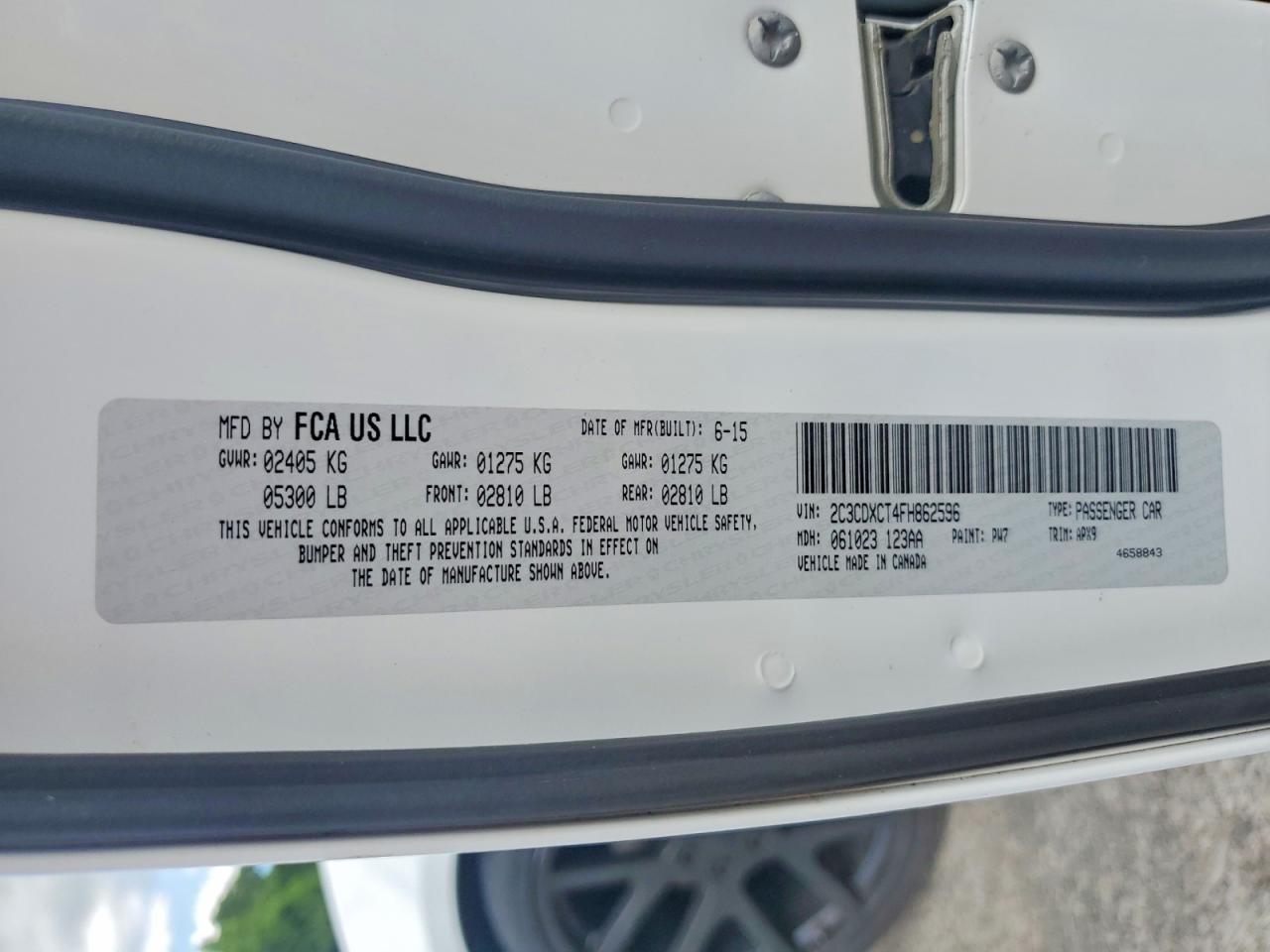 2015 Dodge Charger R White vin: 2C3CDXCT4FH862596