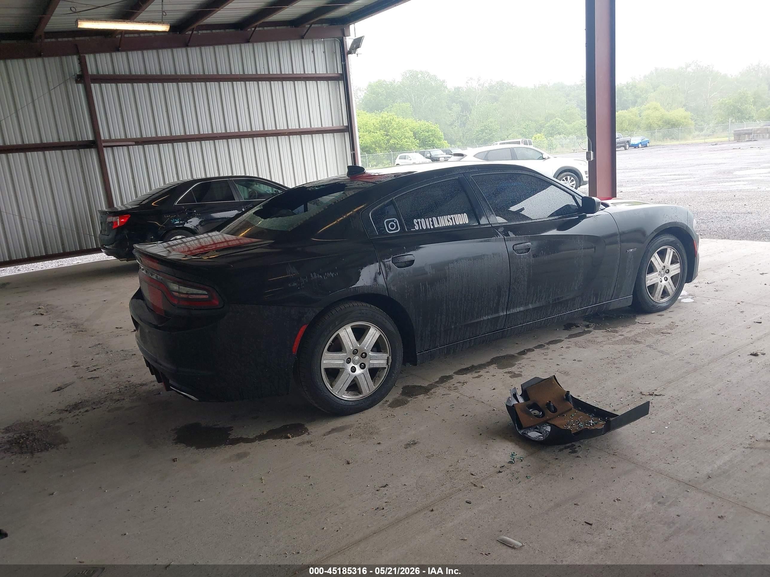 2015 Dodge Charger R/t Black vin: 2C3CDXCT4FH886056