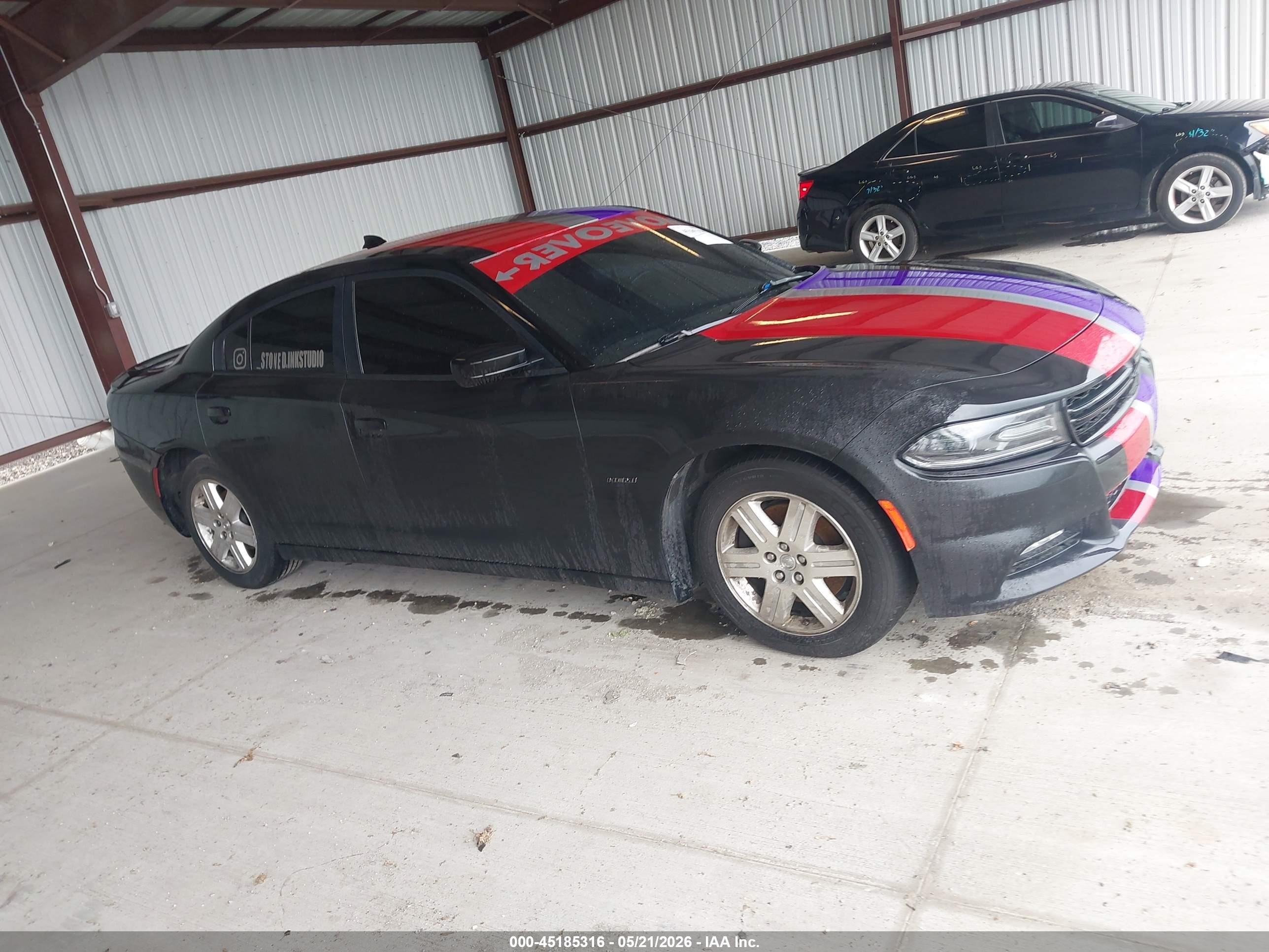 2015 Dodge Charger R/t Black vin: 2C3CDXCT4FH886056
