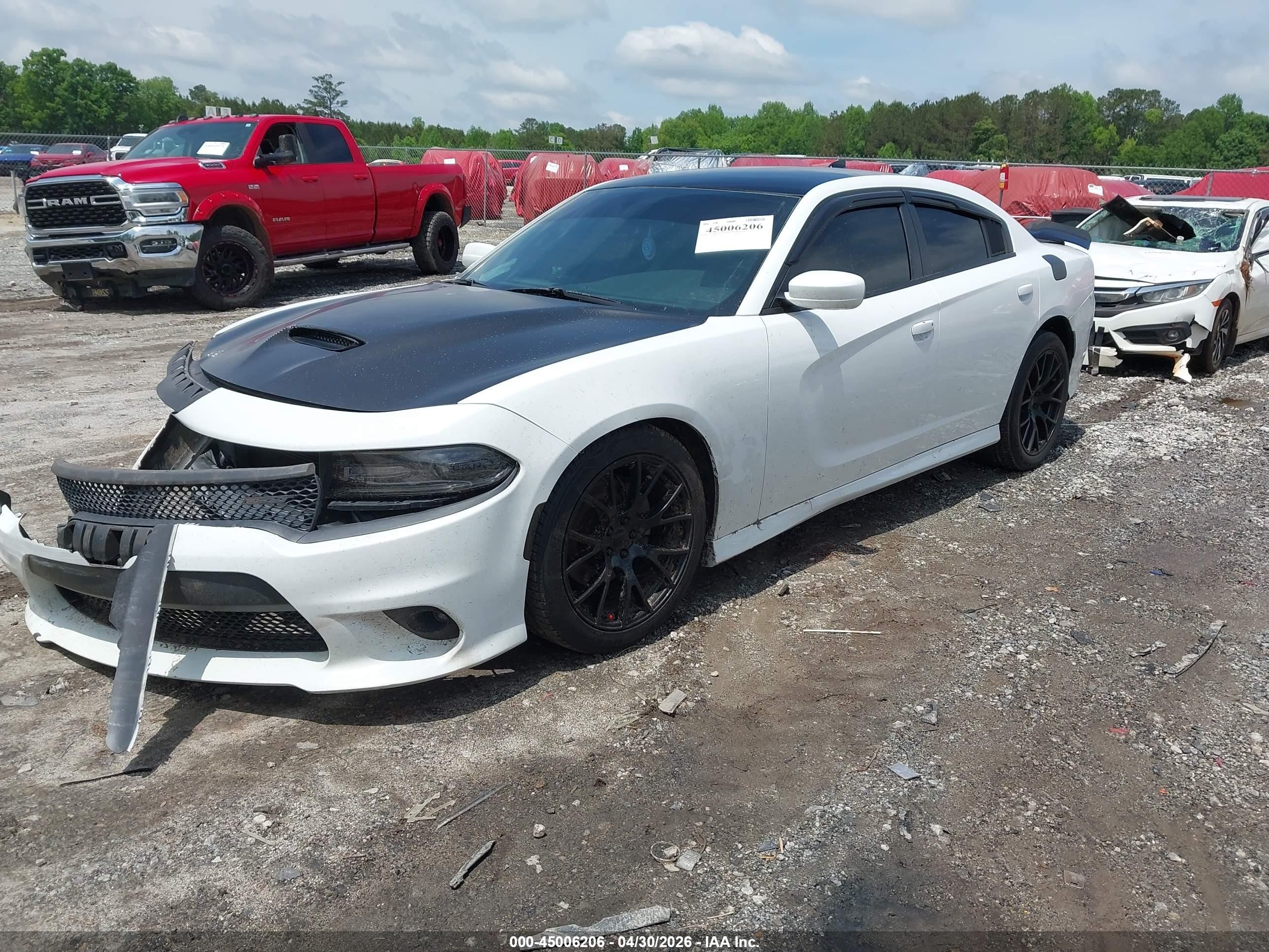 2019 Dodge Charger R/t Rwd White vin: 2C3CDXCT4KH539174