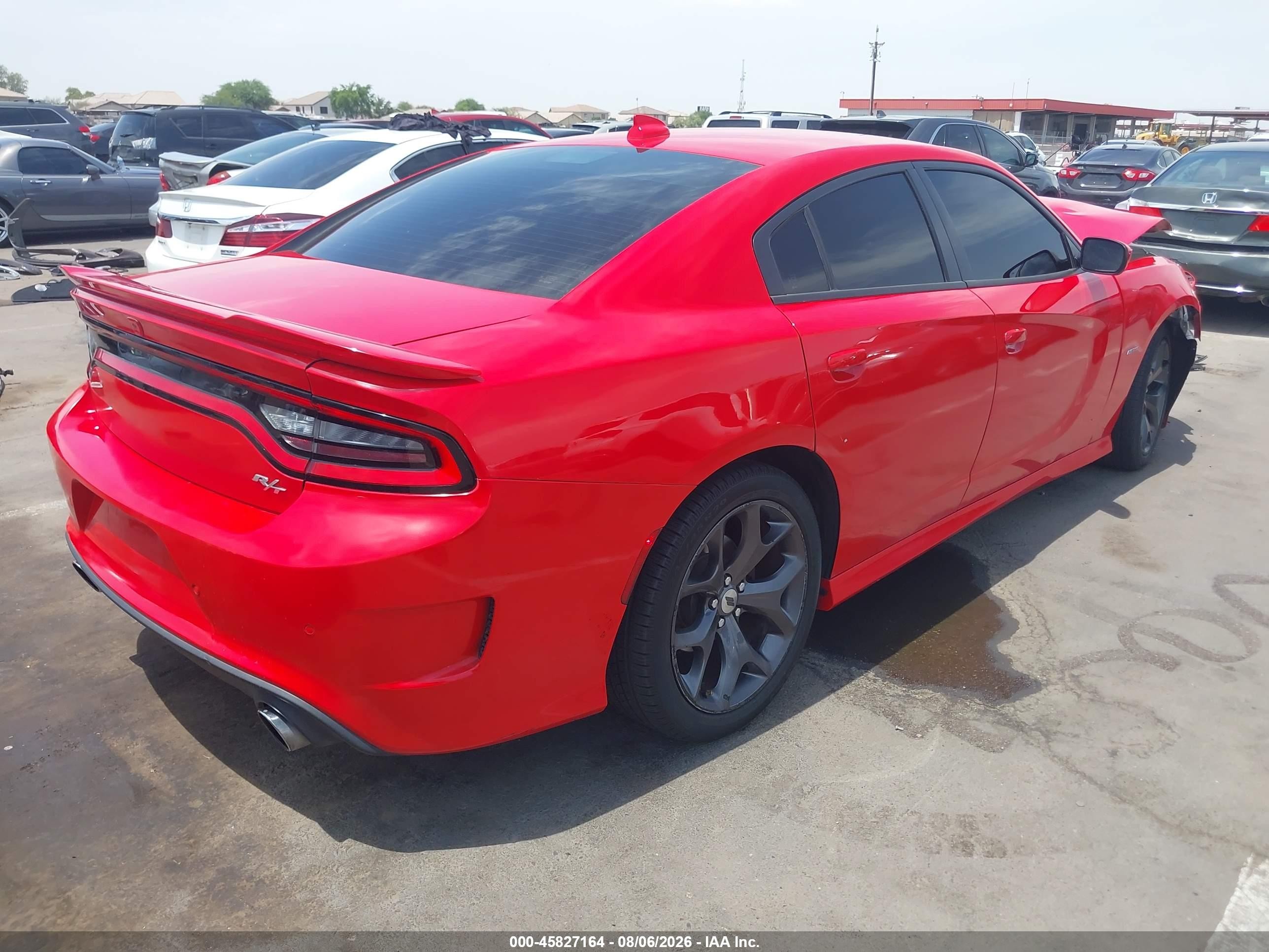 2019 Dodge Charger R/t Rwd Red vin: 2C3CDXCT4KH578573