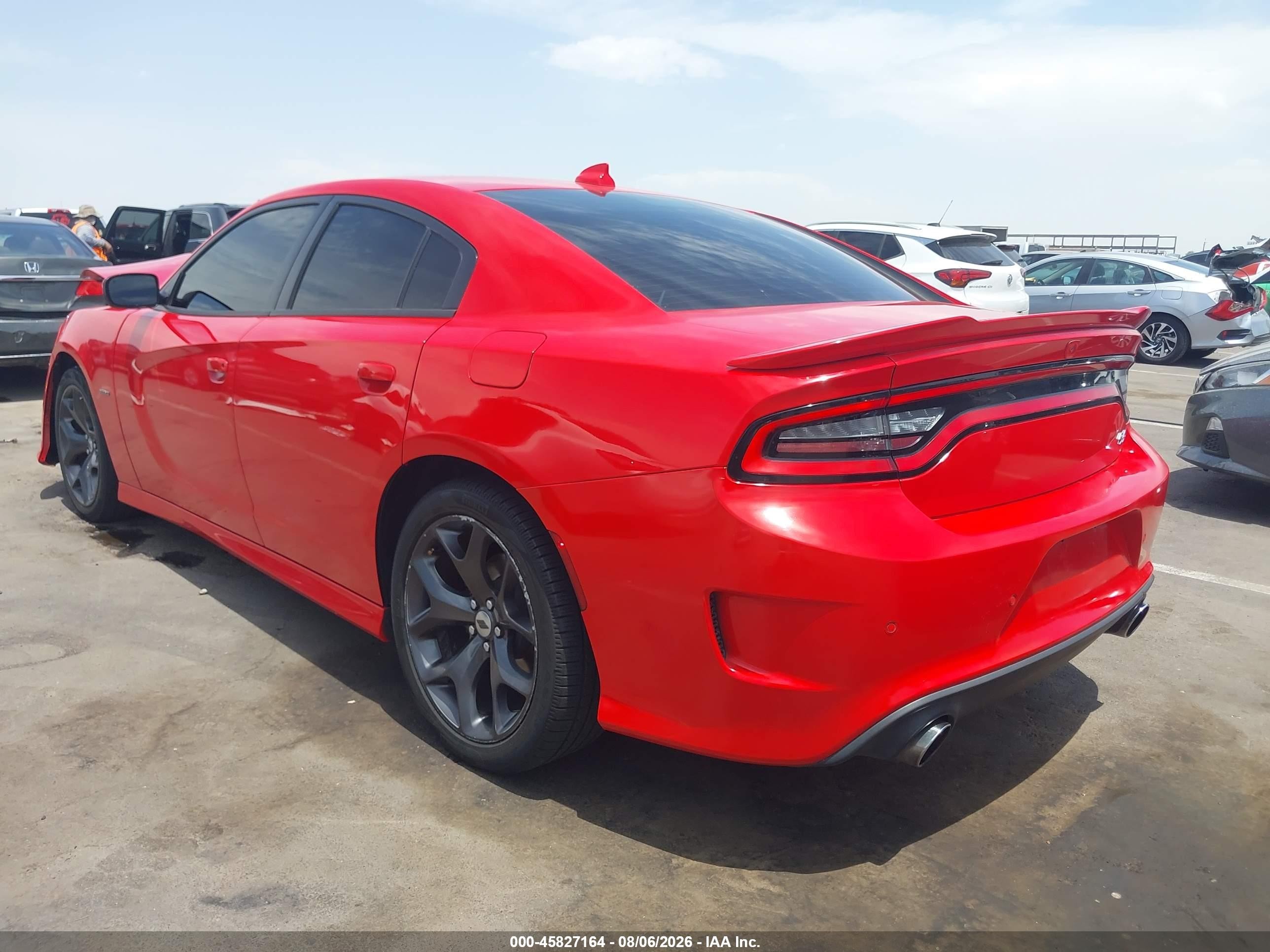 2019 Dodge Charger R/t Rwd Red vin: 2C3CDXCT4KH578573
