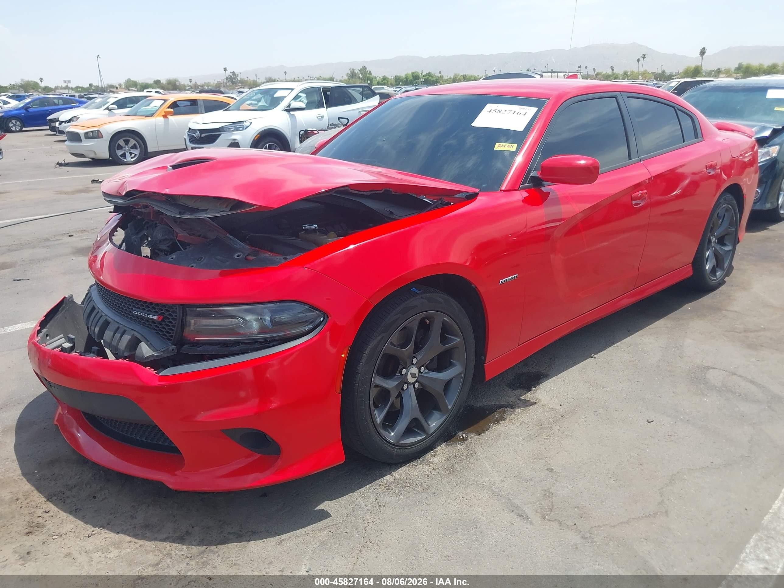 2019 Dodge Charger R/t Rwd Red vin: 2C3CDXCT4KH578573