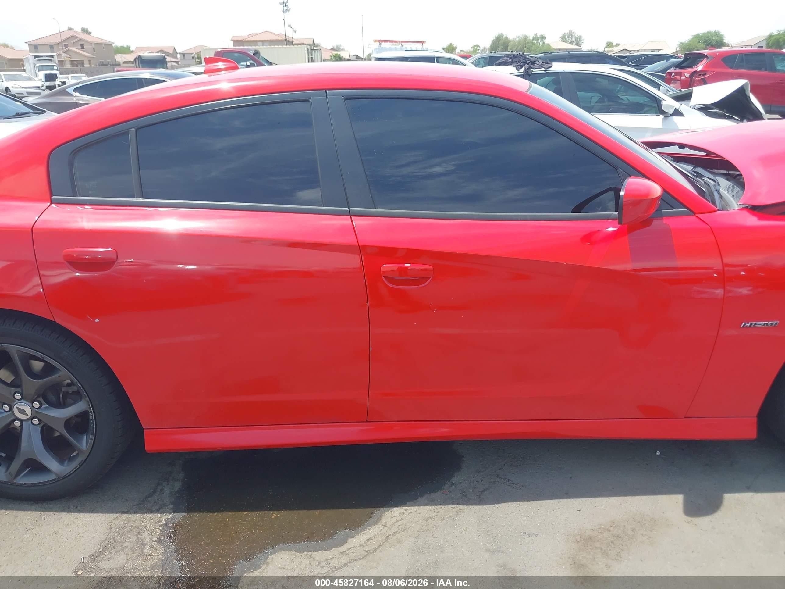 2019 Dodge Charger R/t Rwd Red vin: 2C3CDXCT4KH578573