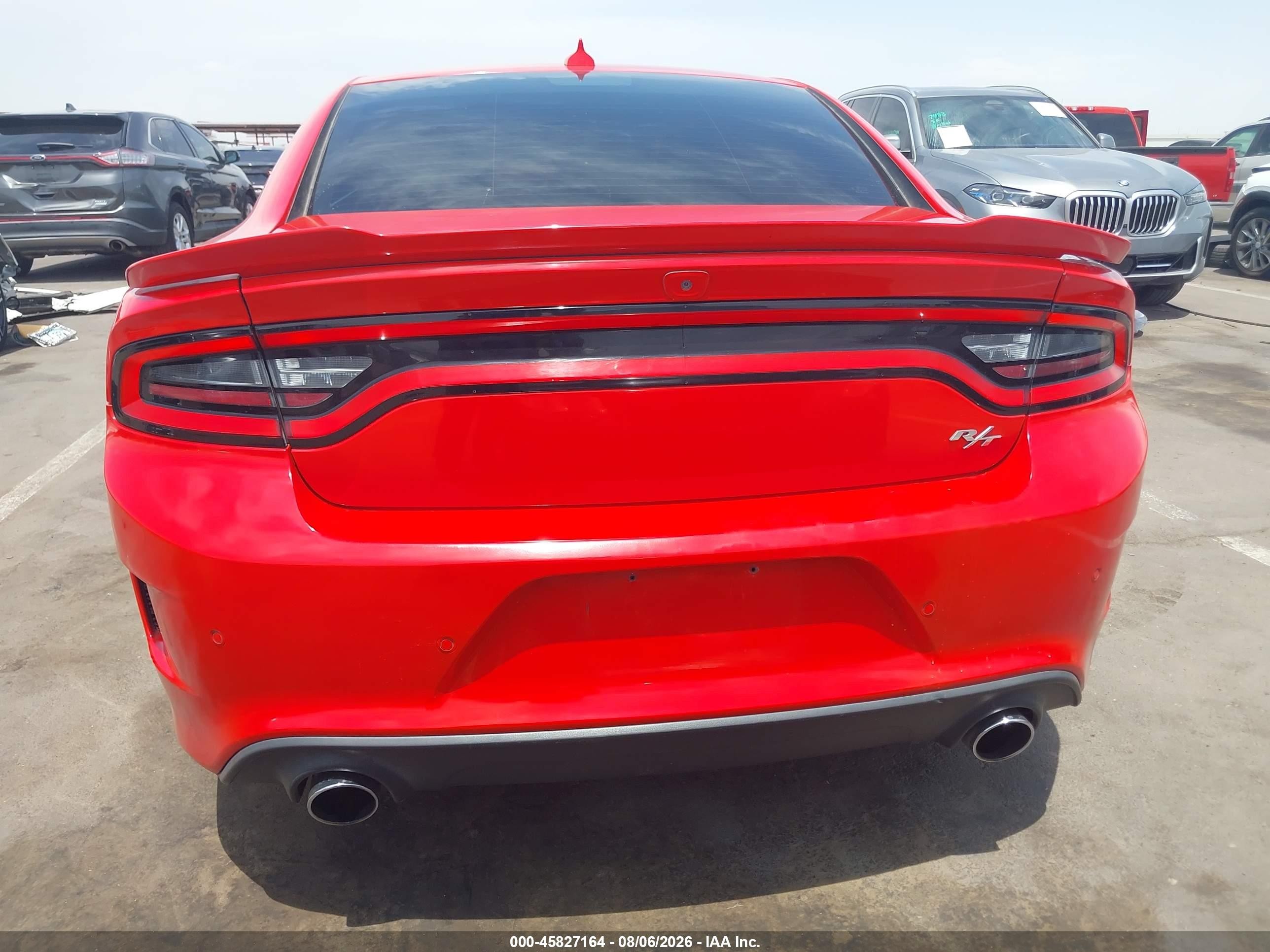 2019 Dodge Charger R/t Rwd Red vin: 2C3CDXCT4KH578573