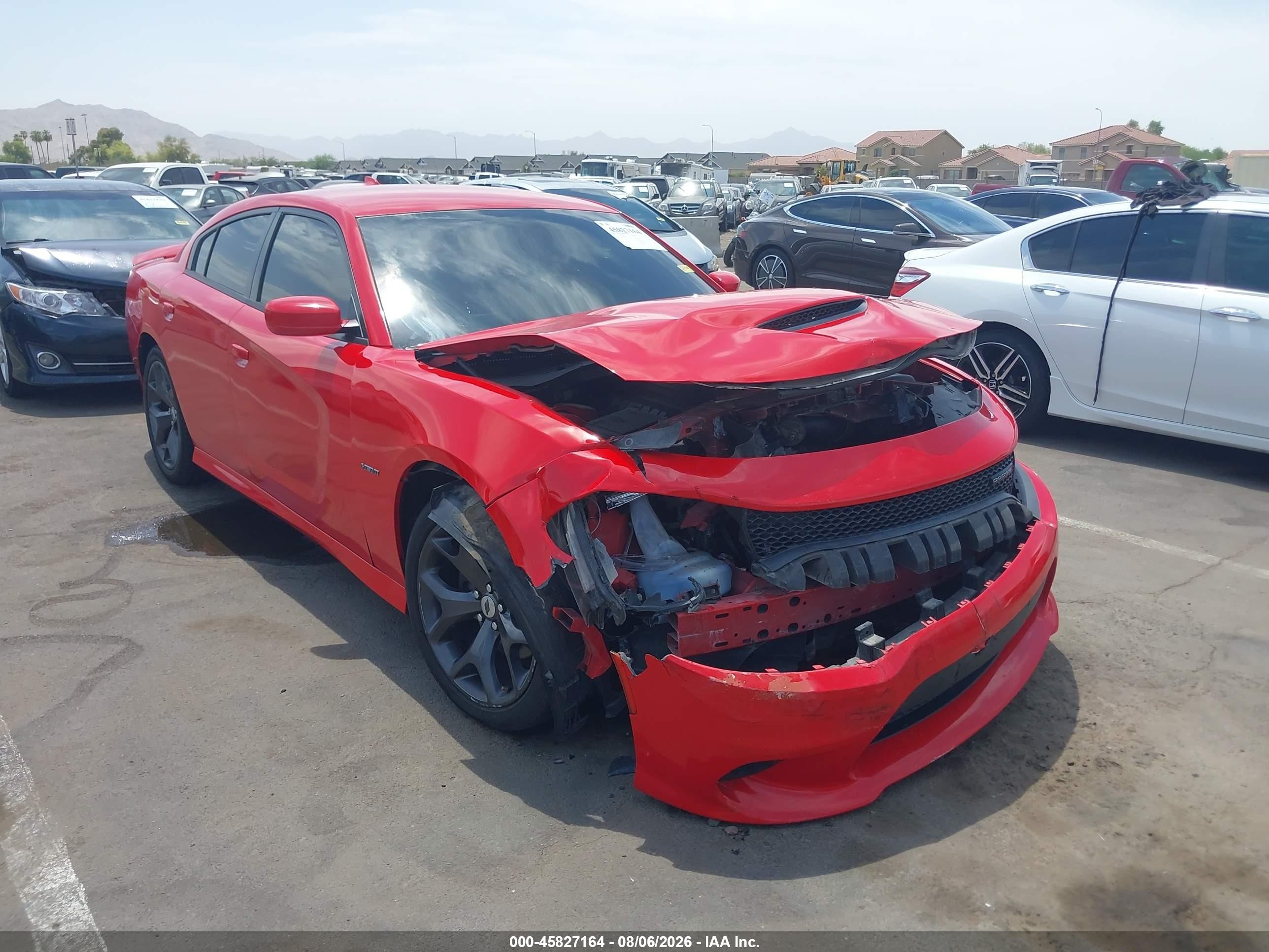 2019 Dodge Charger R/t Rwd Red vin: 2C3CDXCT4KH578573