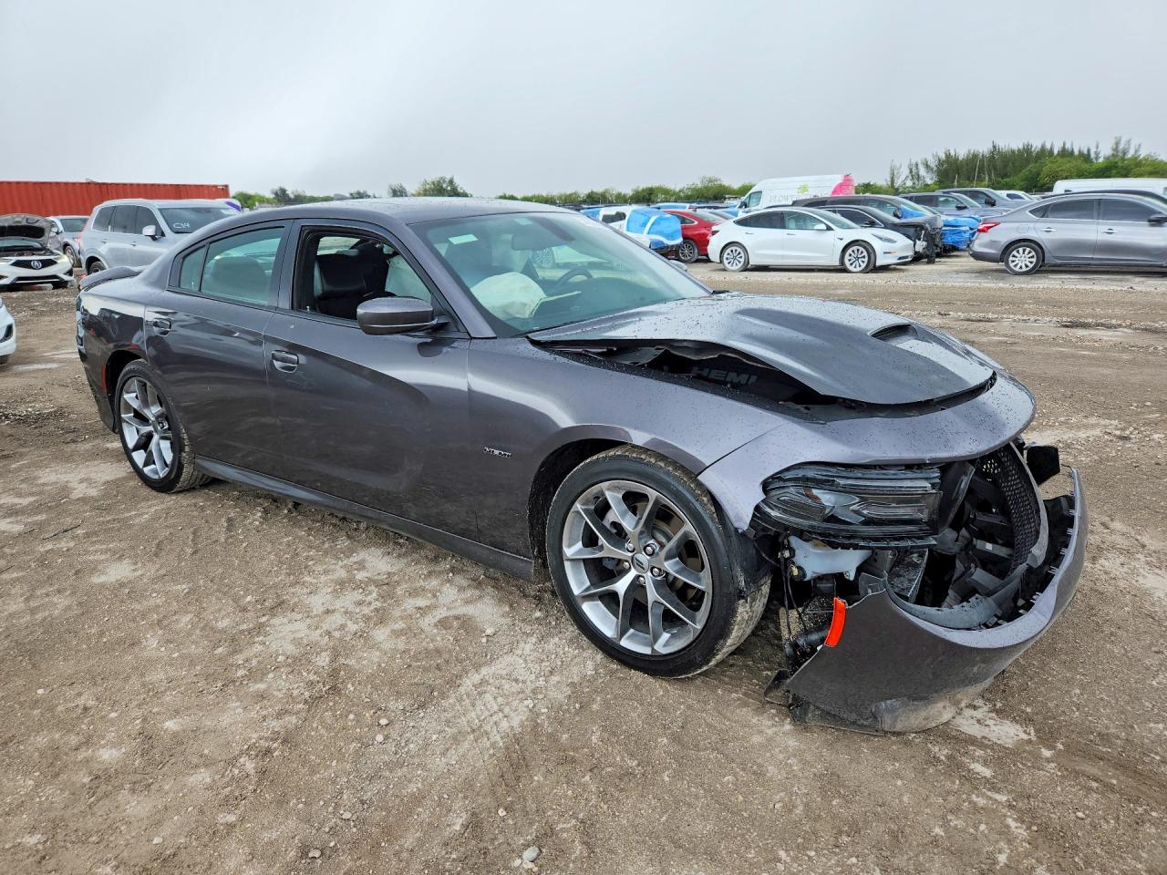 2019 Dodge Charger R Gray vin: 2C3CDXCT4KH754411