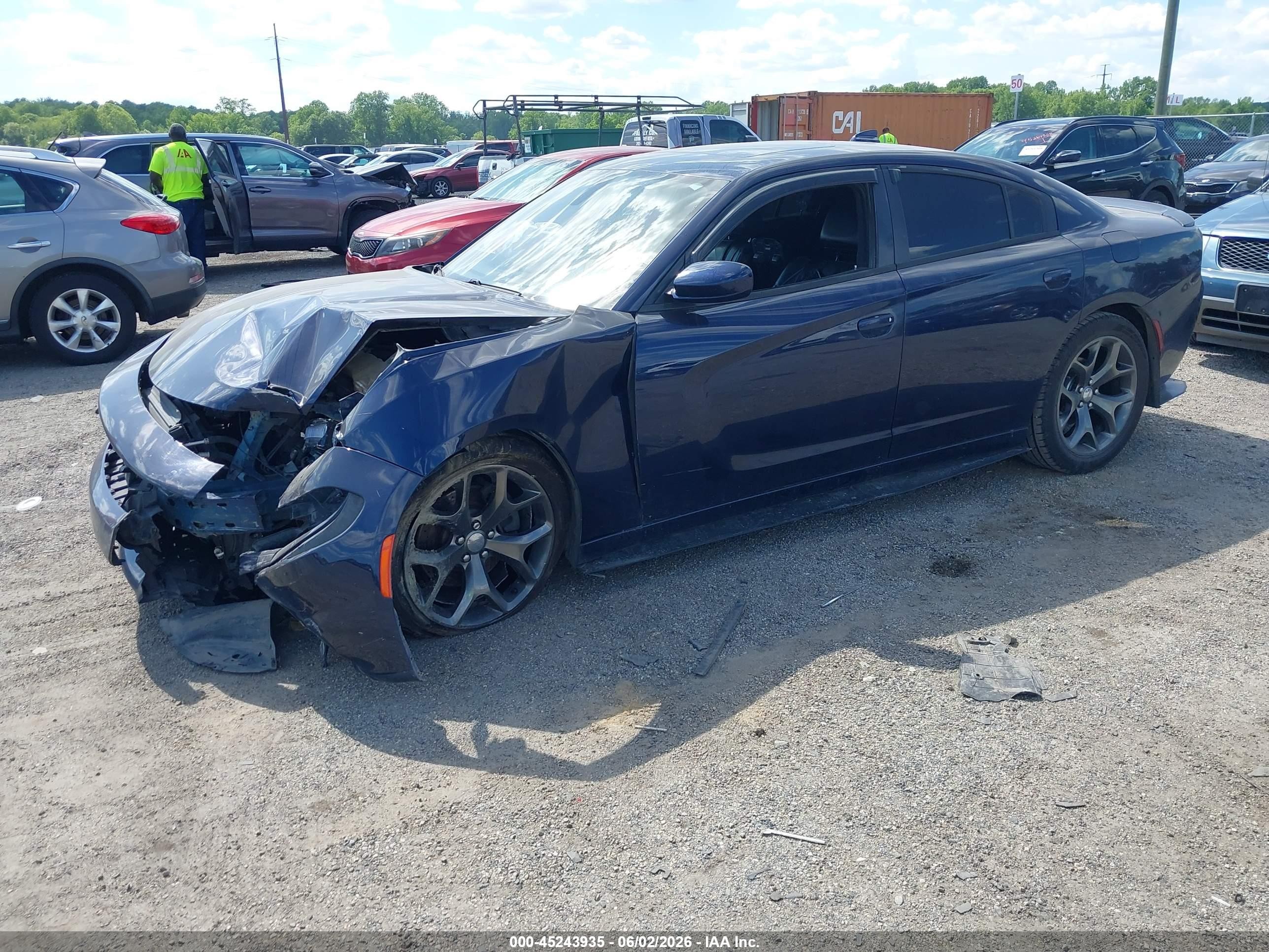 2015 Dodge Charger R/t Blue vin: 2C3CDXCT5FH915628