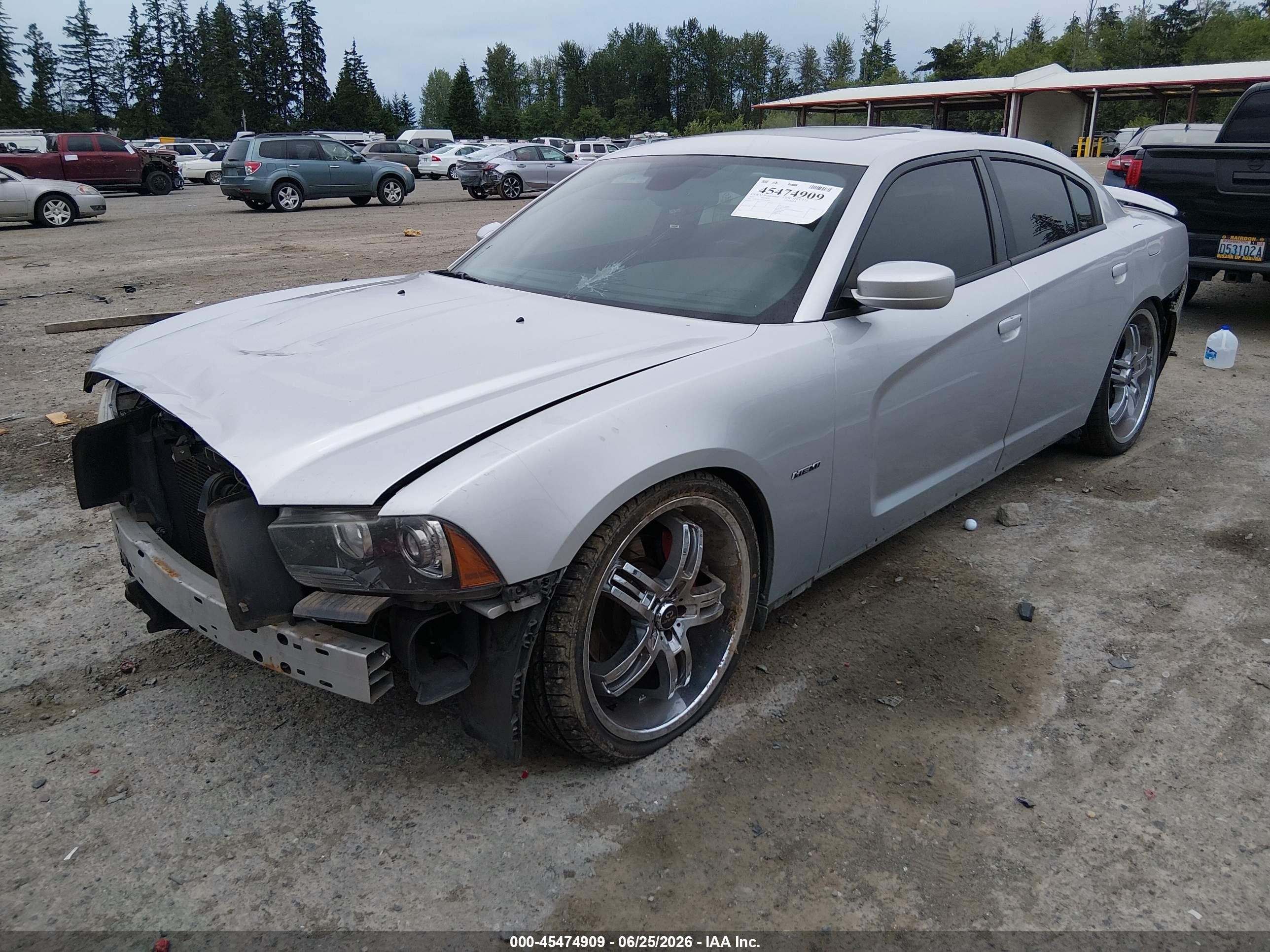 2012 Dodge Charger R/t Серебряный vin: 2C3CDXCT6CH102987