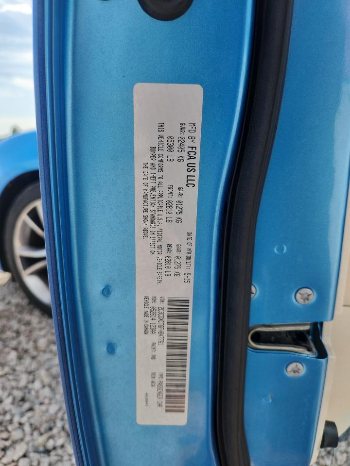 2015 Dodge Charger R/t Blue vin: 2C3CDXCT6FH847761
