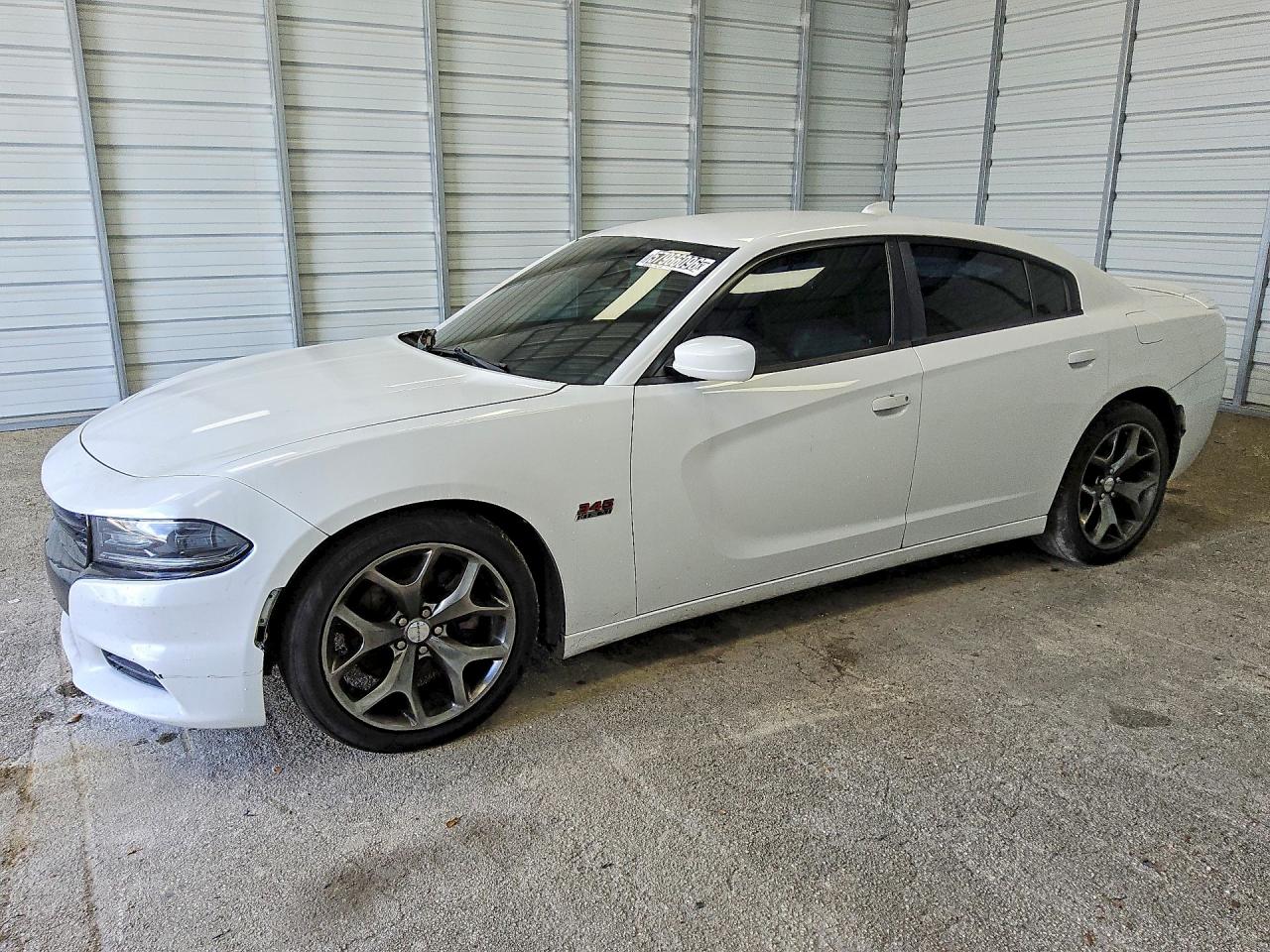 2015 Dodge Charger R/t White vin: 2C3CDXCT6FH863135