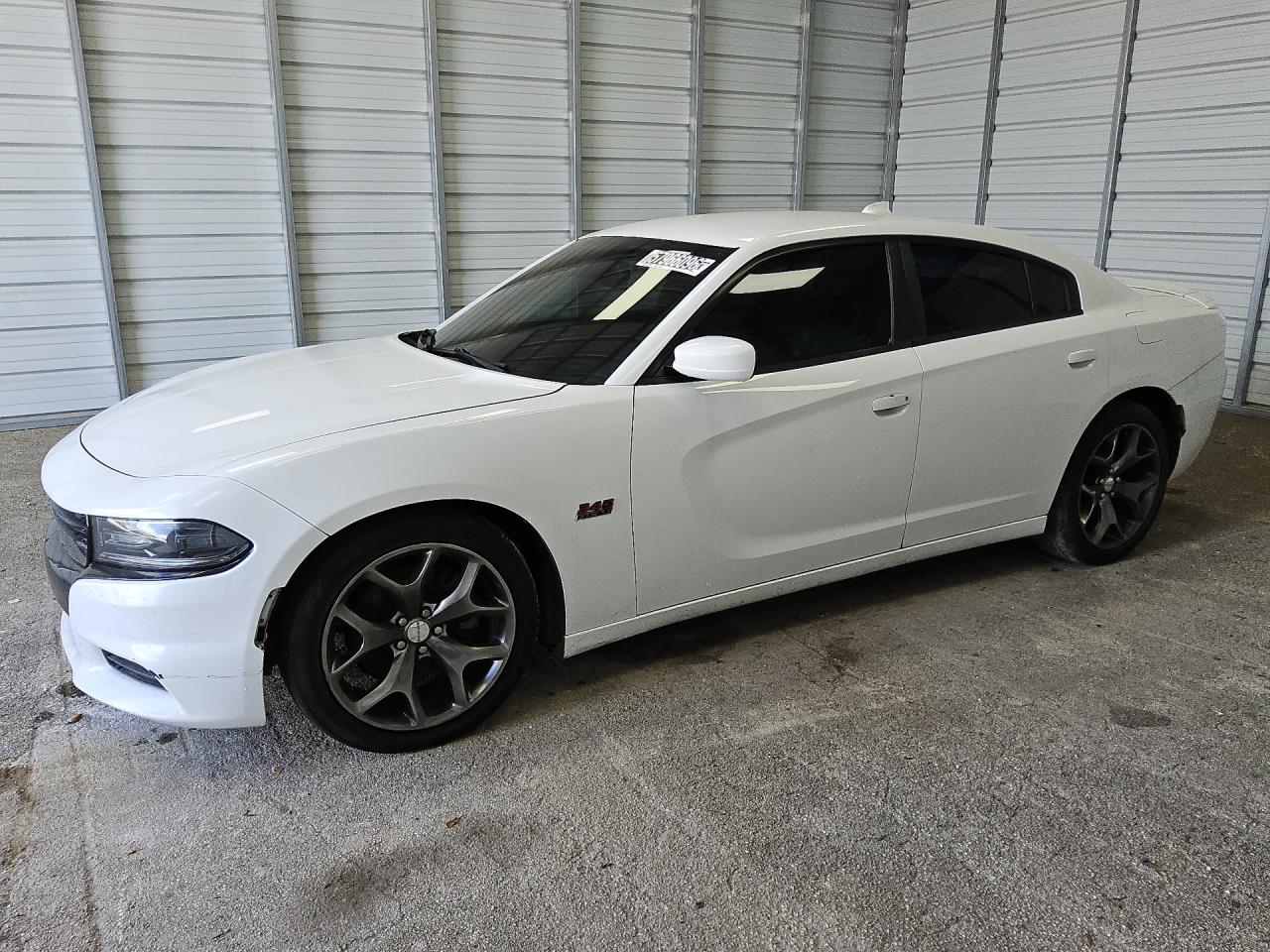 2015 Dodge Charger R/t White vin: 2C3CDXCT6FH863135 Damage: Left Front Marker Lamp, Missing, Replacement Required