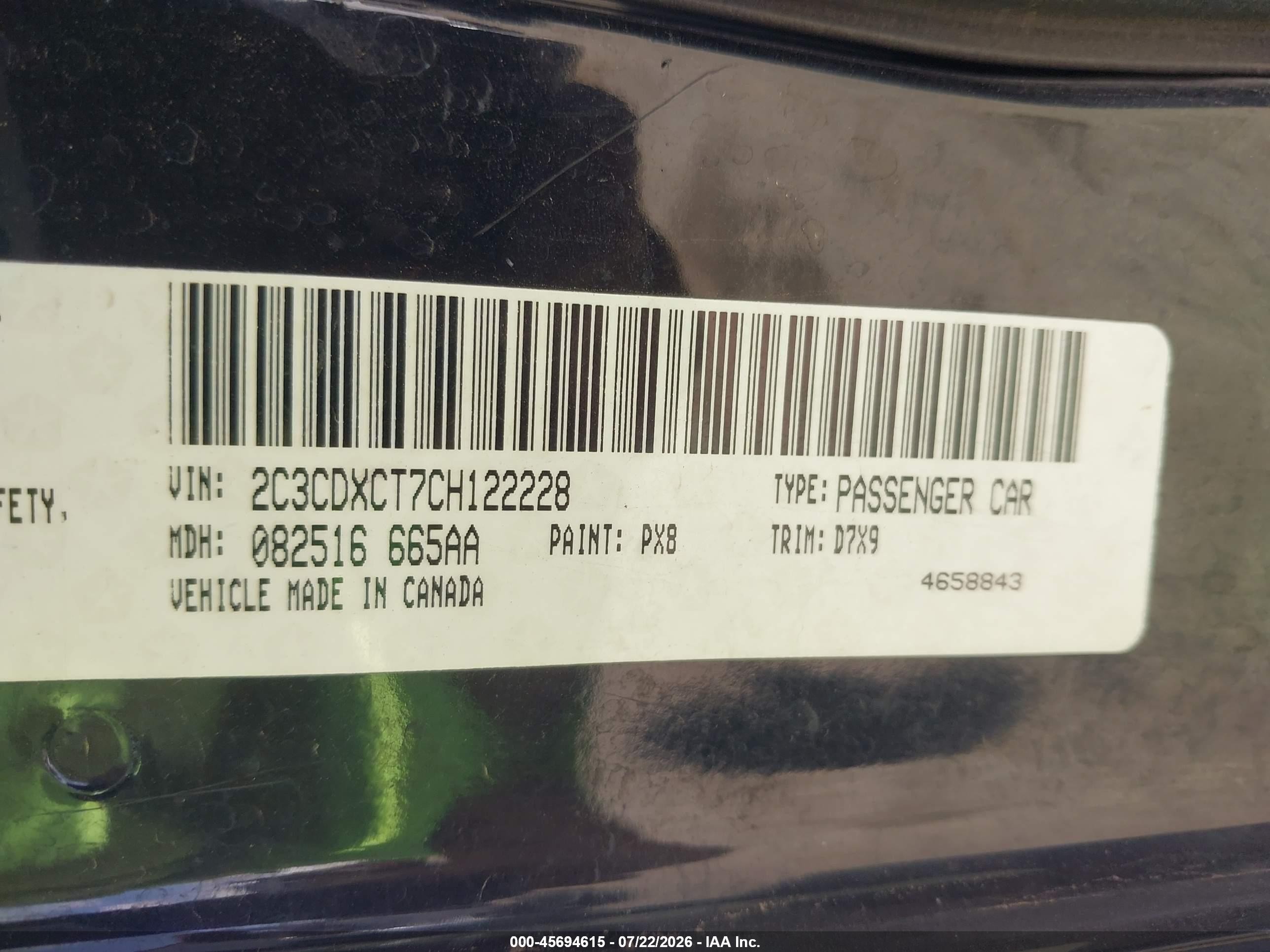 2012 Dodge Charger R/t Черный vin: 2C3CDXCT7CH122228