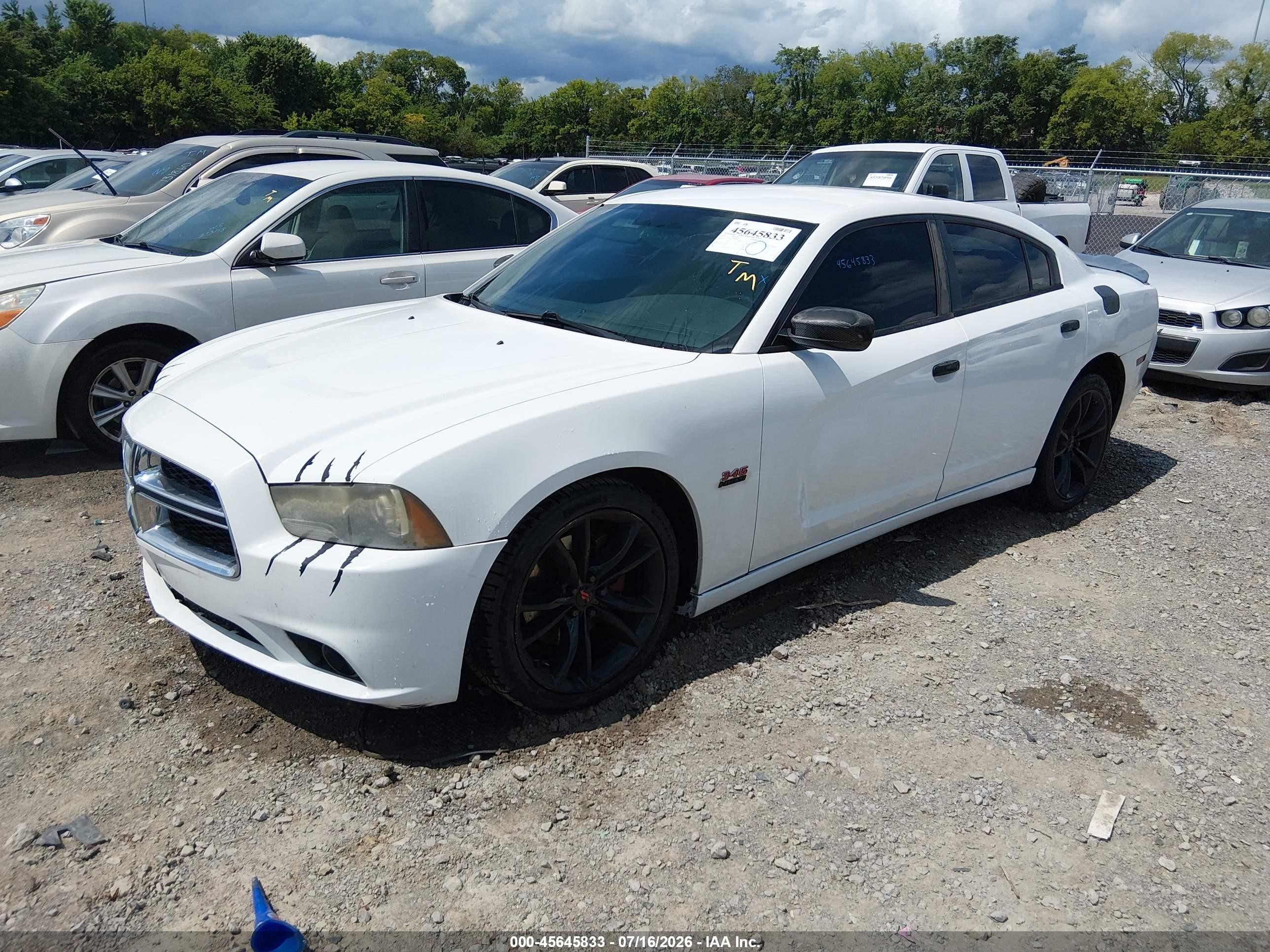 2012 Dodge Charger R/t White vin: 2C3CDXCT7CH300445