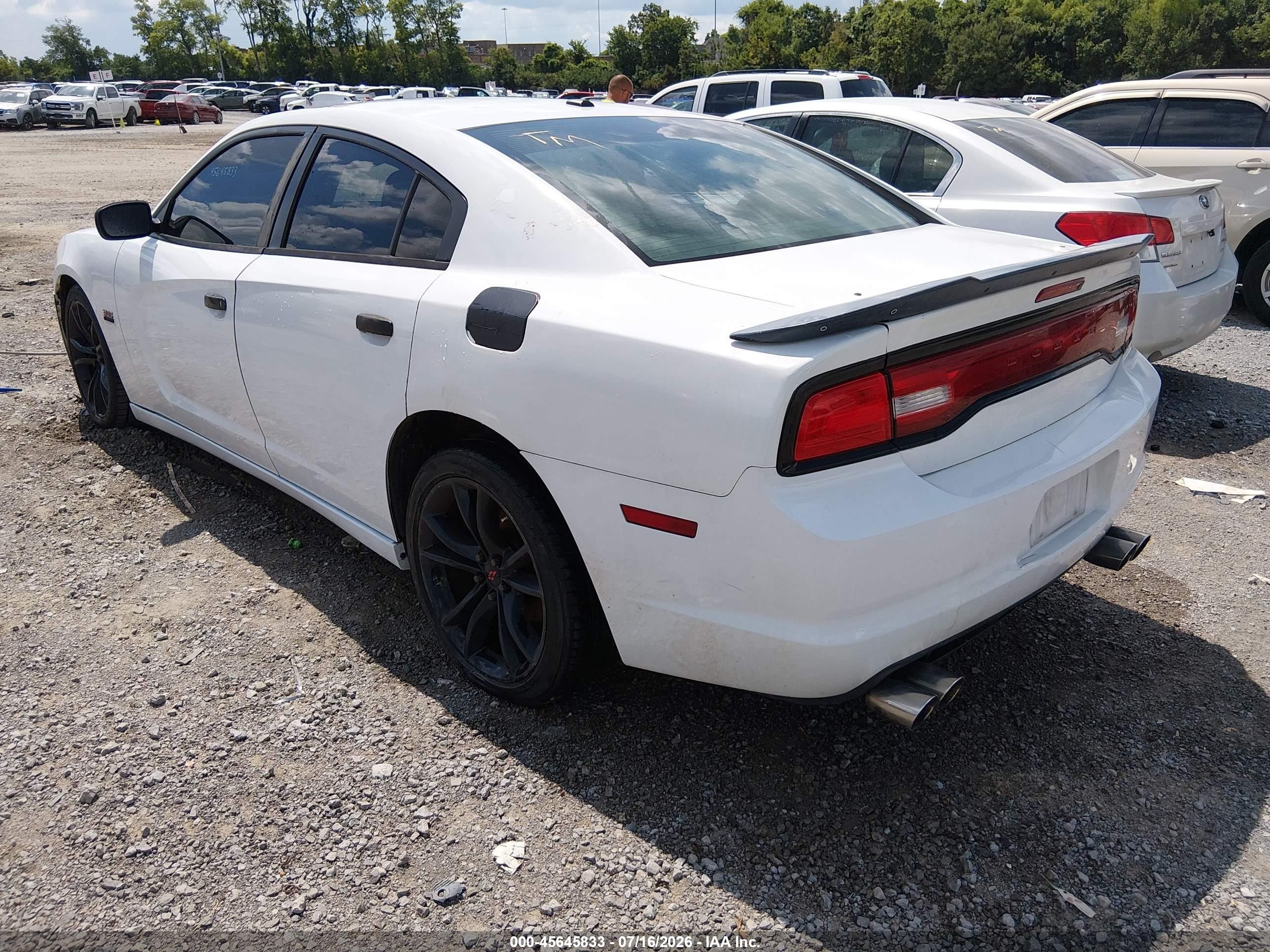 2012 Dodge Charger R/t White vin: 2C3CDXCT7CH300445