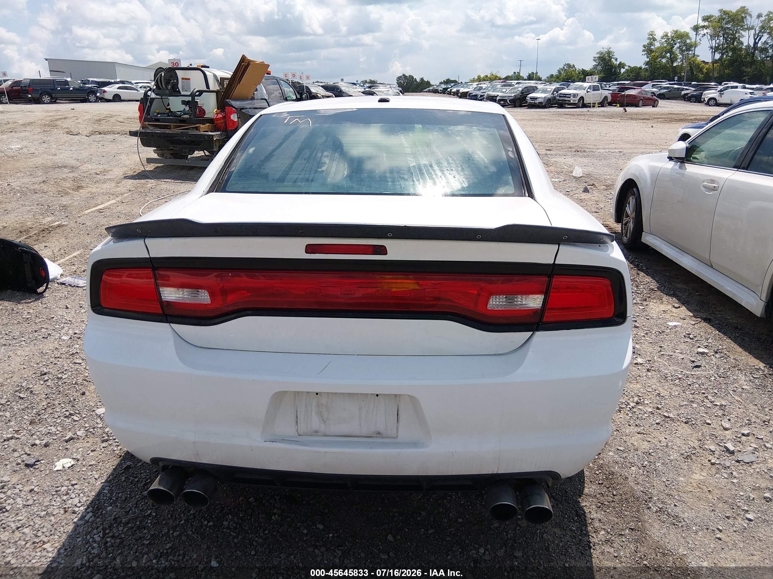 2012 Dodge Charger R/t White vin: 2C3CDXCT7CH300445