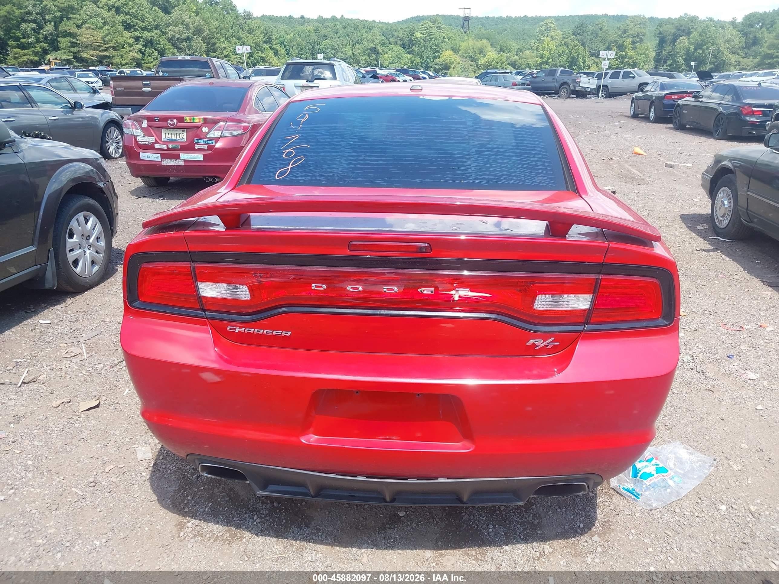 2013 Dodge Charger R/t Plus Red vin: 2C3CDXCT7DH594768