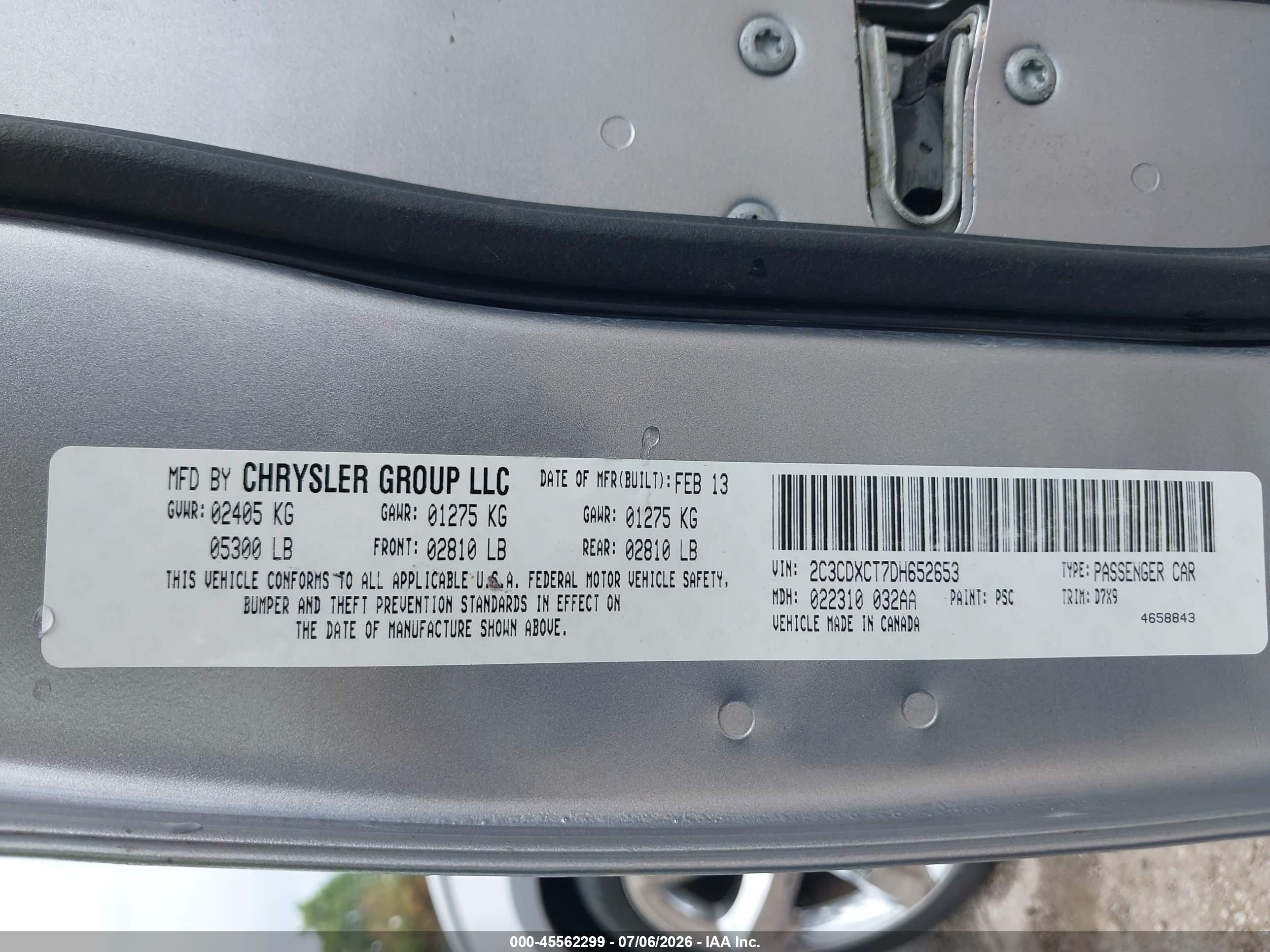 2013 Dodge Charger R/t Silver vin: 2C3CDXCT7DH652653