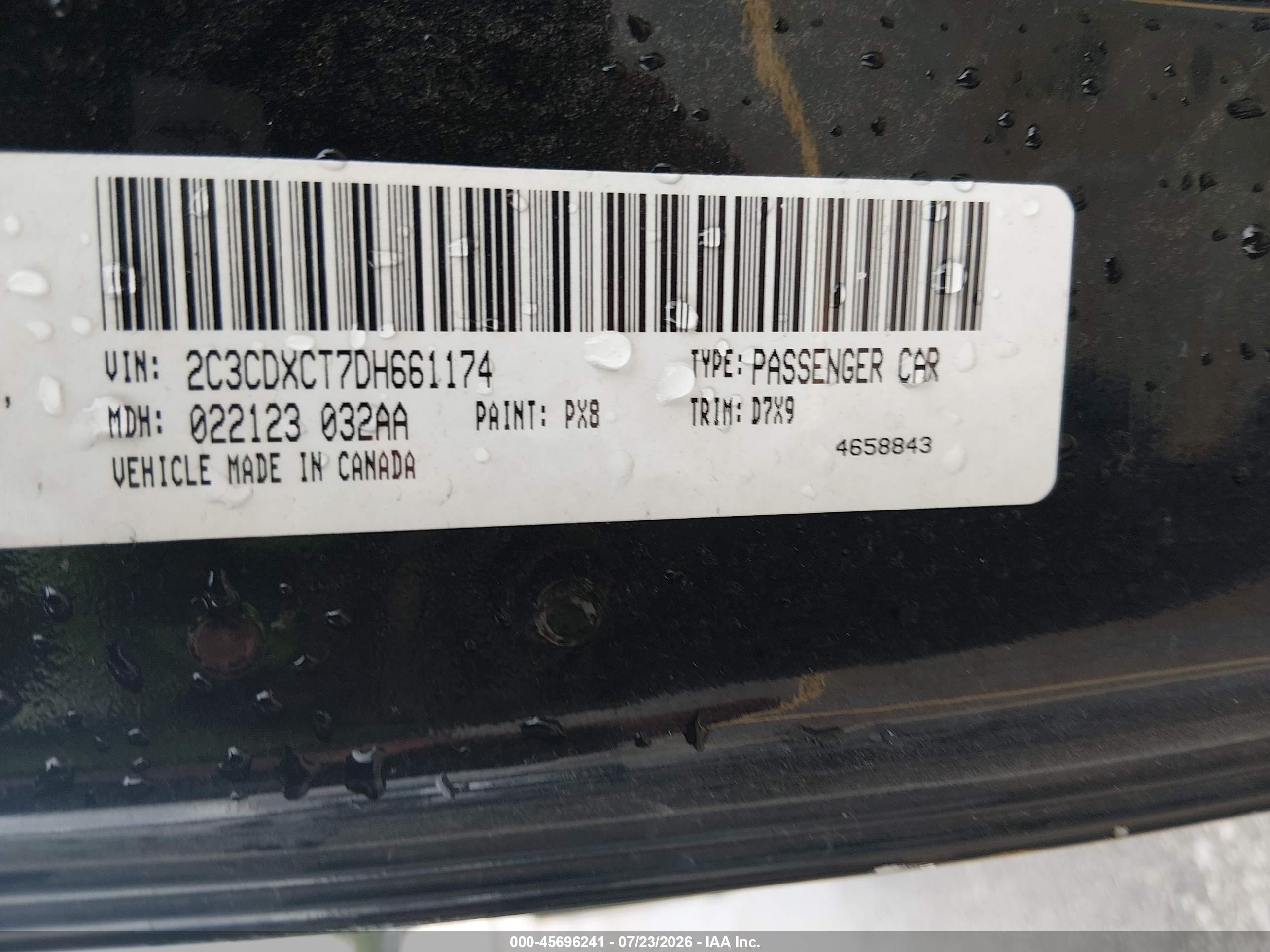 2013 Dodge Charger R/t Черный vin: 2C3CDXCT7DH661174