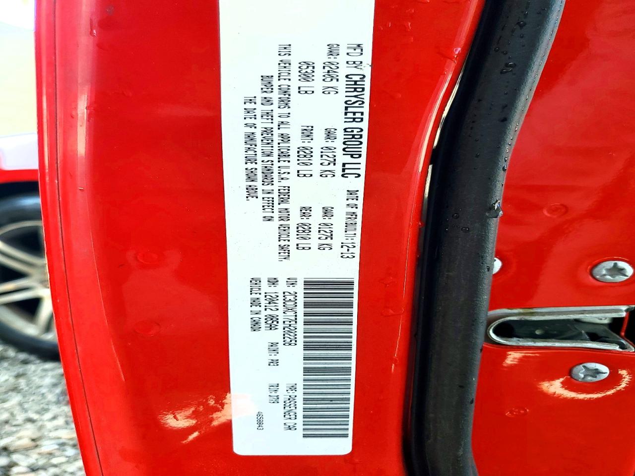 2014 Dodge Charger R/t Red vin: 2C3CDXCT7EH202258