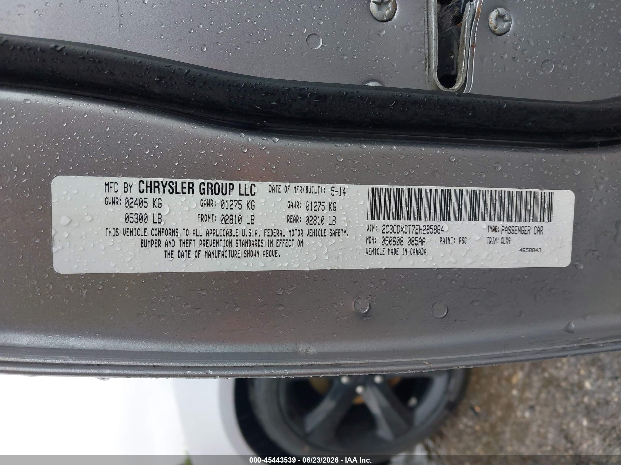 2014 Dodge Charger R/t Plus Gray vin: 2C3CDXCT7EH295864