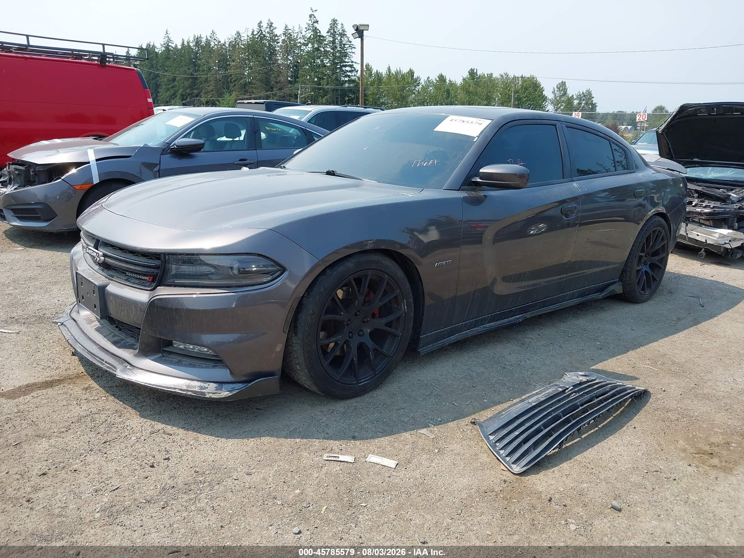2015 Dodge Charger R/t Серый vin: 2C3CDXCT7FH826692