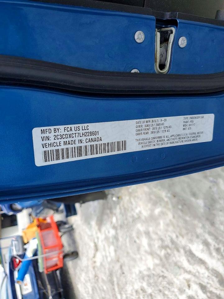 2020 Dodge Charger R Blue vin: 2C3CDXCT7LH228601