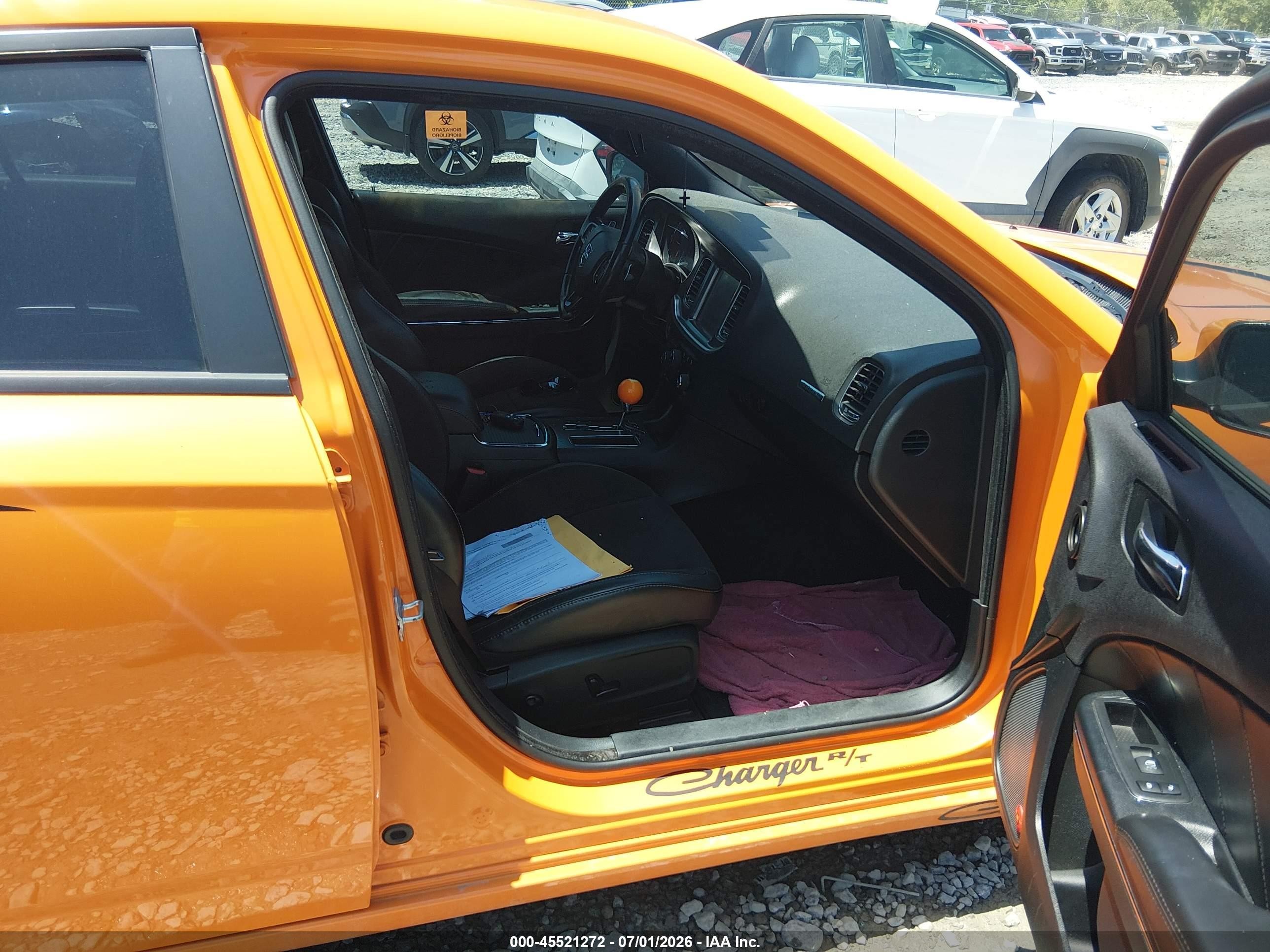 2014 Dodge Charger R/t Orange vin: 2C3CDXCT8EH141227