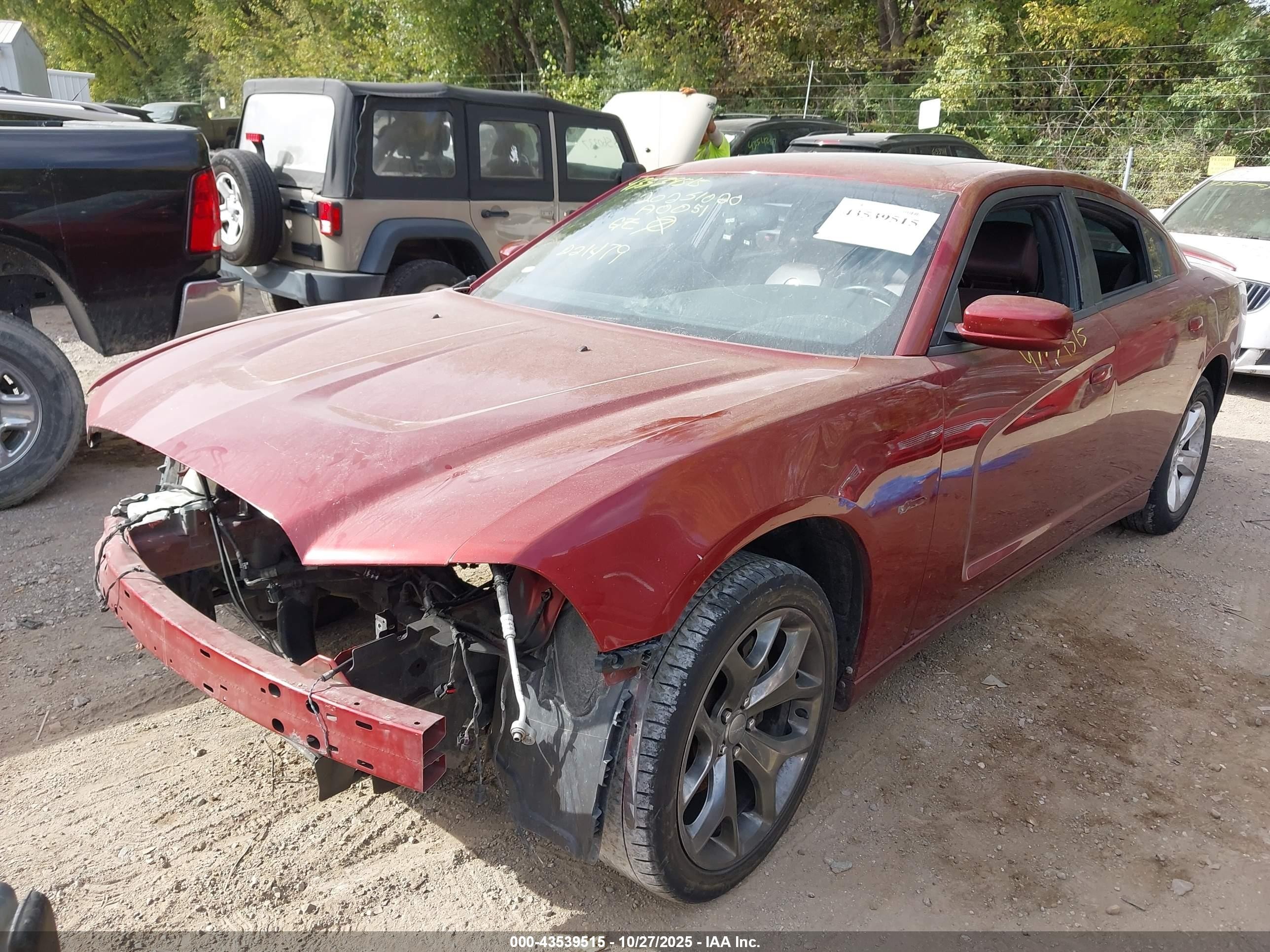 2014 Dodge Charger R/t 100th Anniversary Red vin: 2C3CDXCT8EH221479