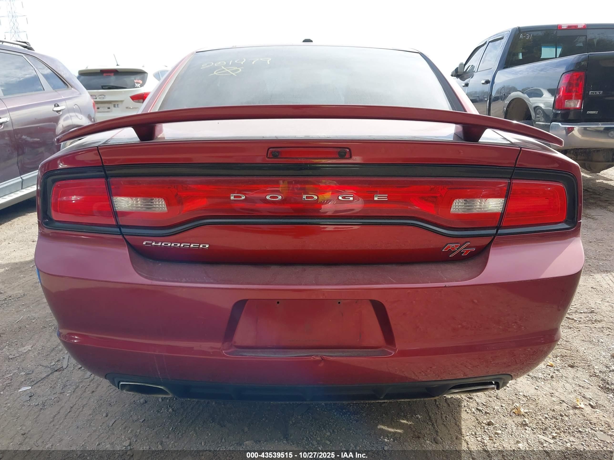 2014 Dodge Charger R/t 100th Anniversary Red vin: 2C3CDXCT8EH221479