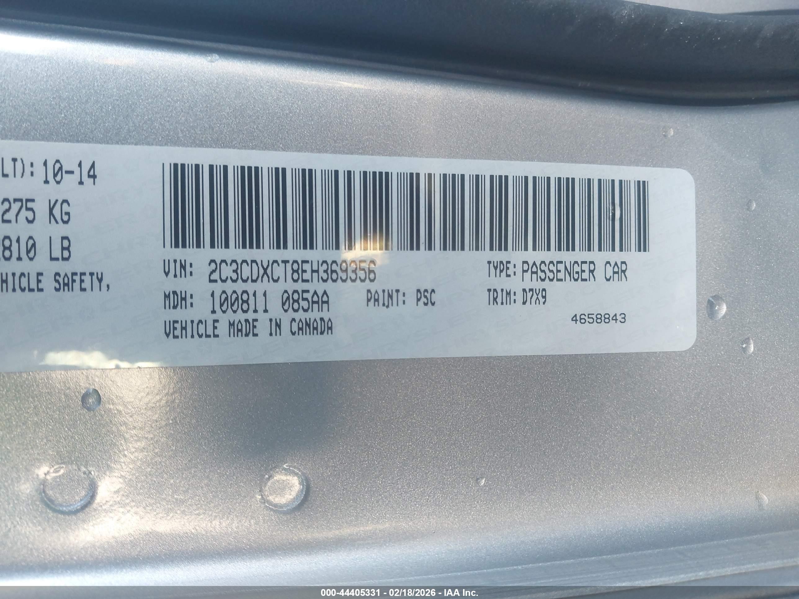 2014 Dodge Charger R/t Gray vin: 2C3CDXCT8EH369356
