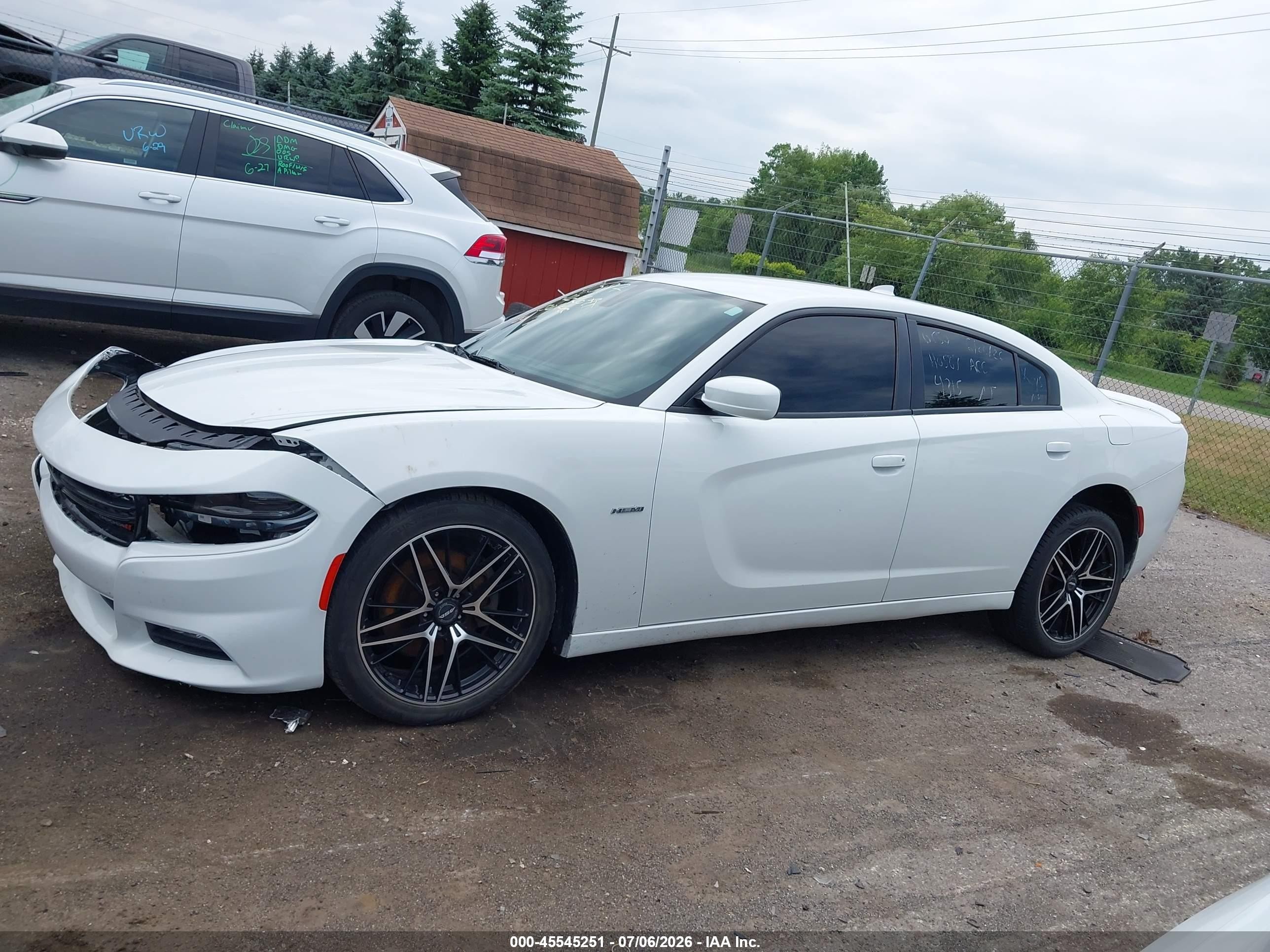 2015 Dodge Charger R/t White vin: 2C3CDXCT8FH874315