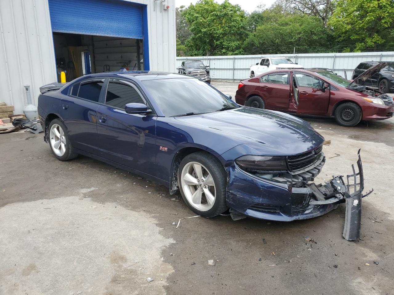 2017 Dodge Charger R/t Синий vin: 2C3CDXCT8HH624379
