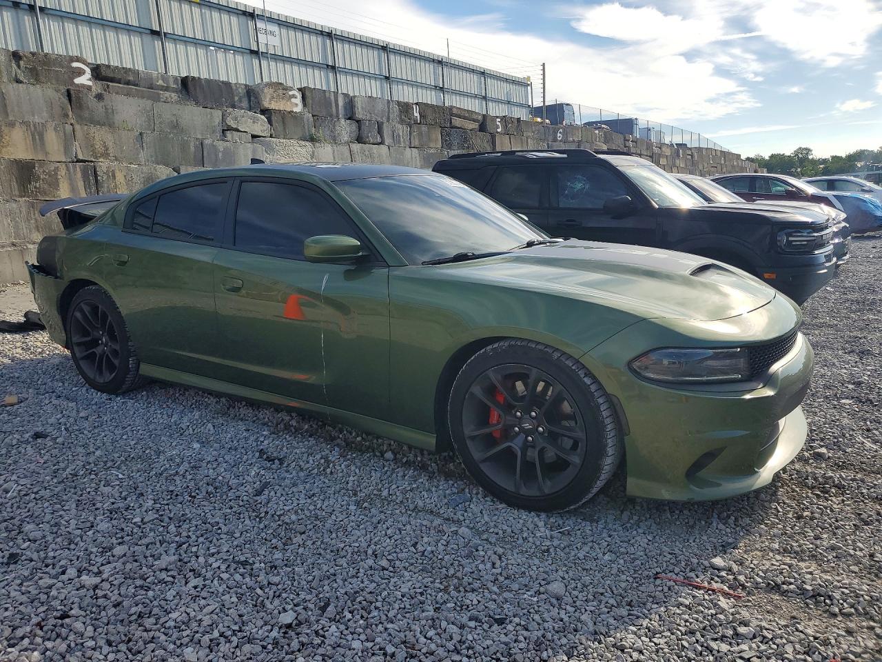 2021 Dodge Charger R Green vin: 2C3CDXCT8MH674869